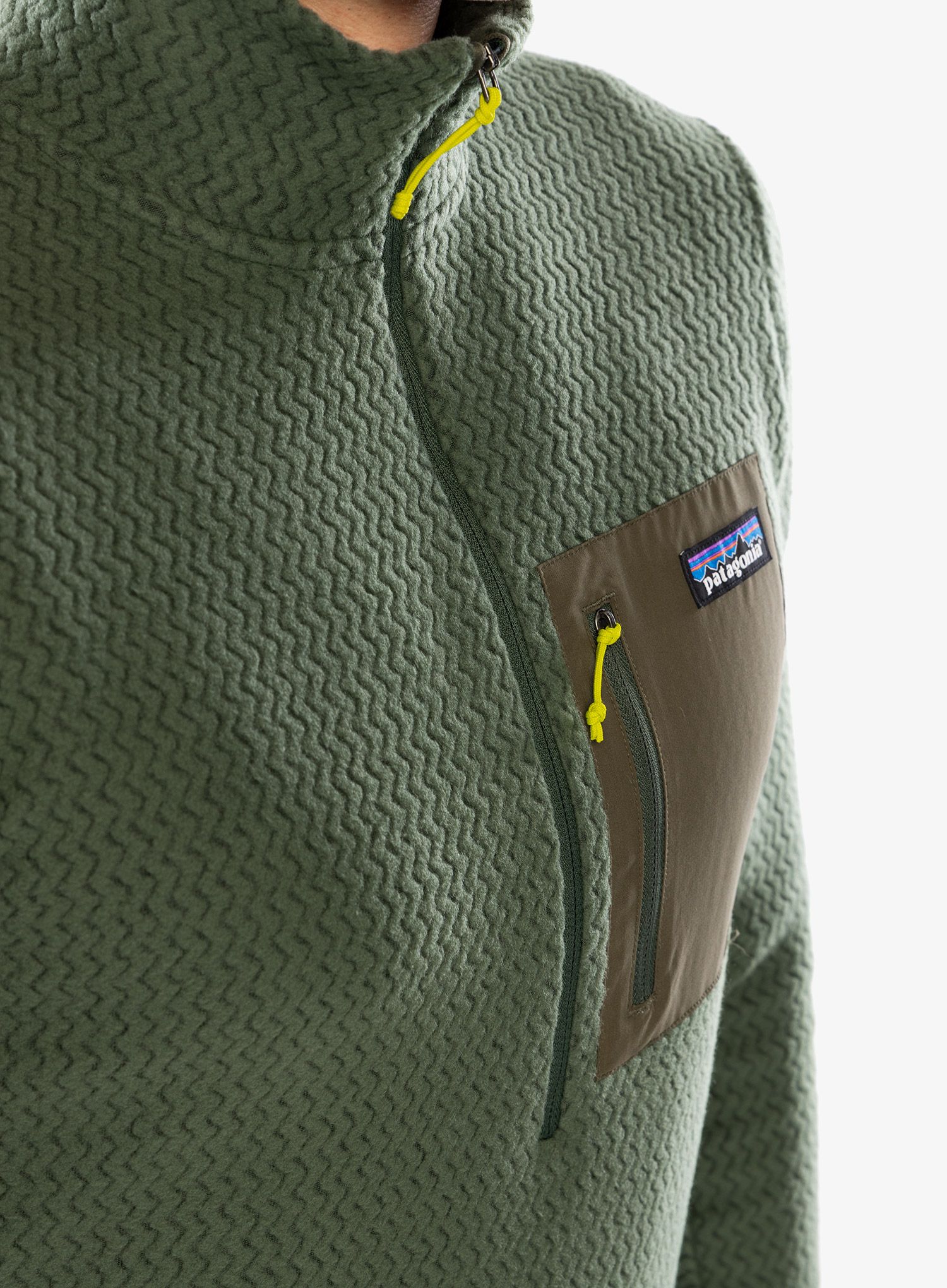 Puloverji brez kapuce Patagonia R1 Air Zip Neck - torrey pine green