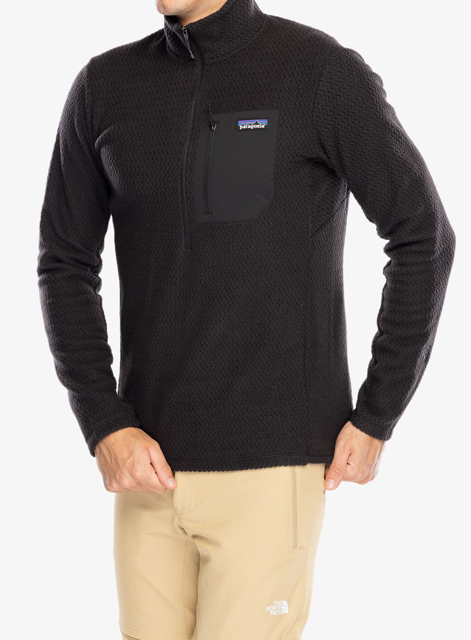 Jopica z zadrgo Patagonia R1 Air Zip Neck - black
