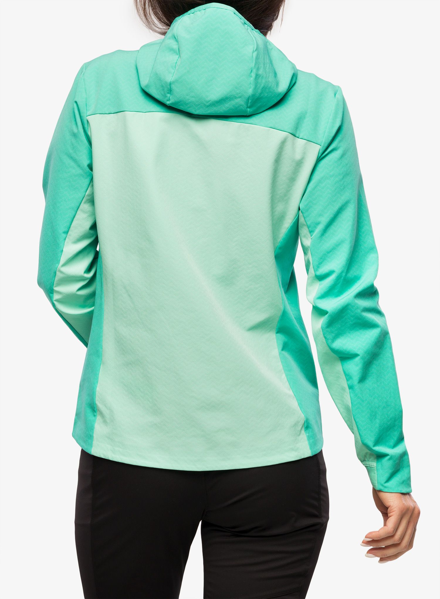 Ženska jakna Patagonia R1 CrossStrata Hoody - early teal