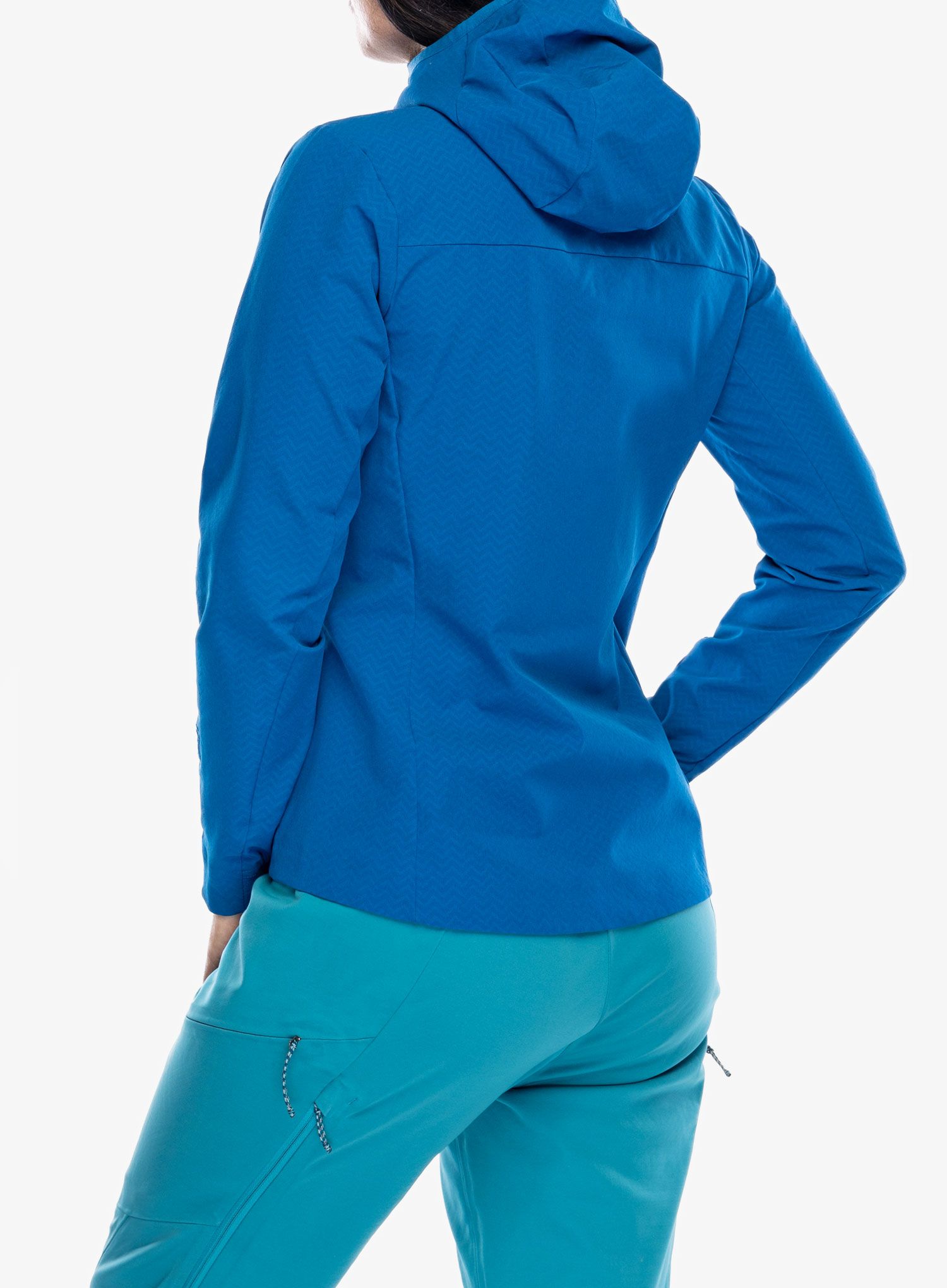 Ženska jakna Patagonia R1 CrossStrata Hoody - endles blue