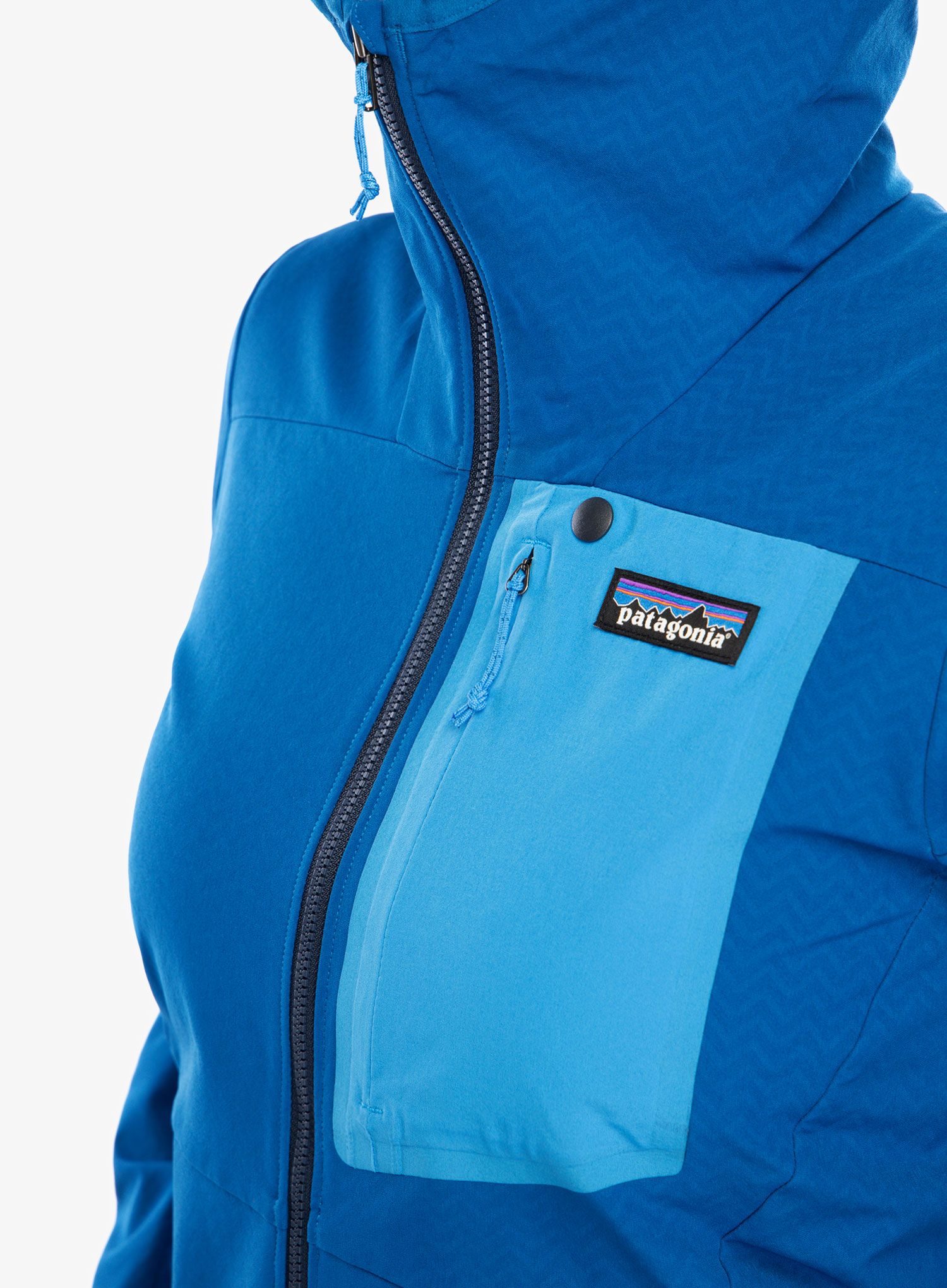 Ženska jakna Patagonia R1 CrossStrata Hoody - endles blue