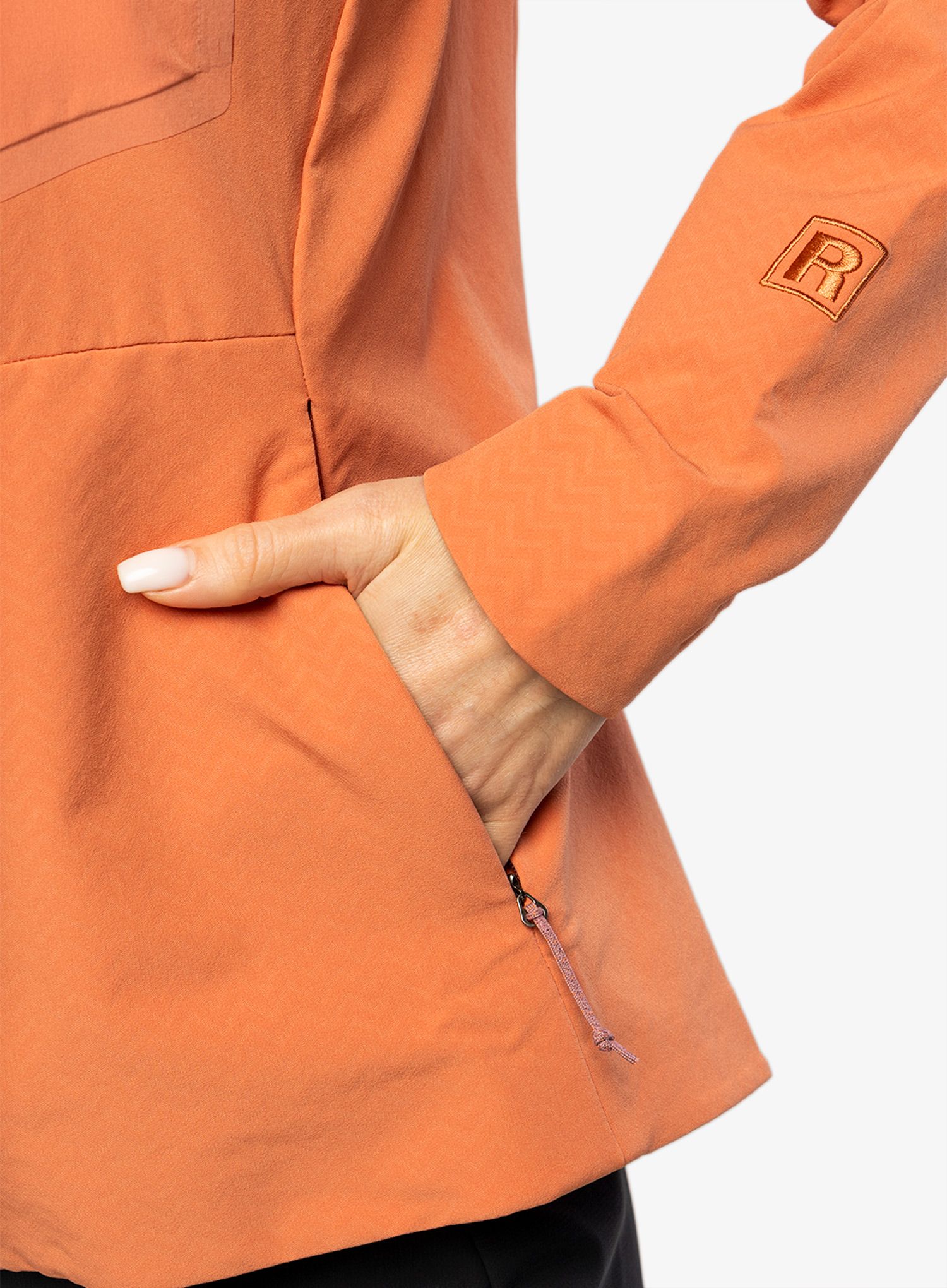 Ženska softshell jakna Patagonia R1 CrossStrata Hoody  - quartz coral