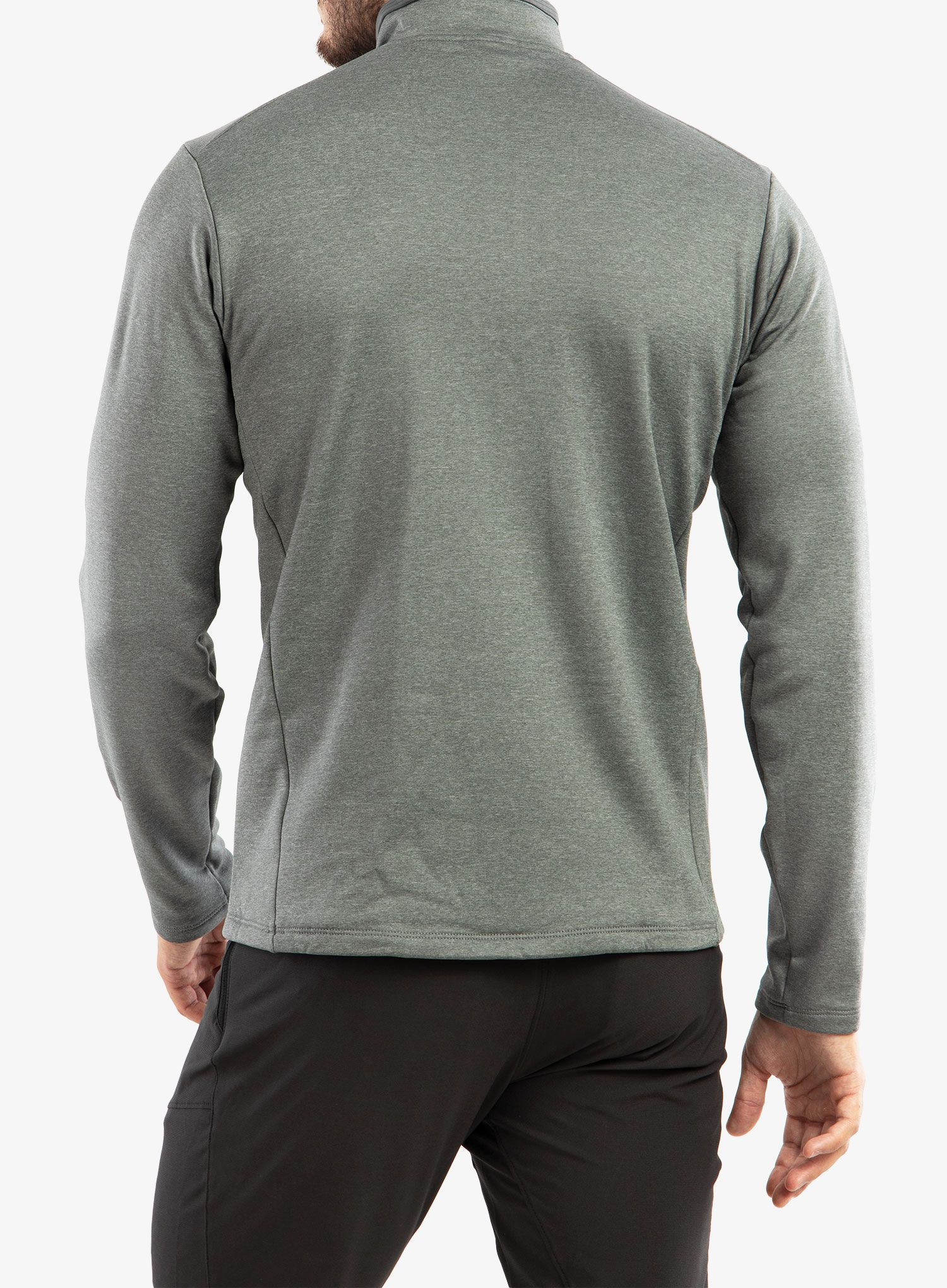 Flis Patagonia R1 Daily Zip Neck - noble grey/salt grey x-dye
