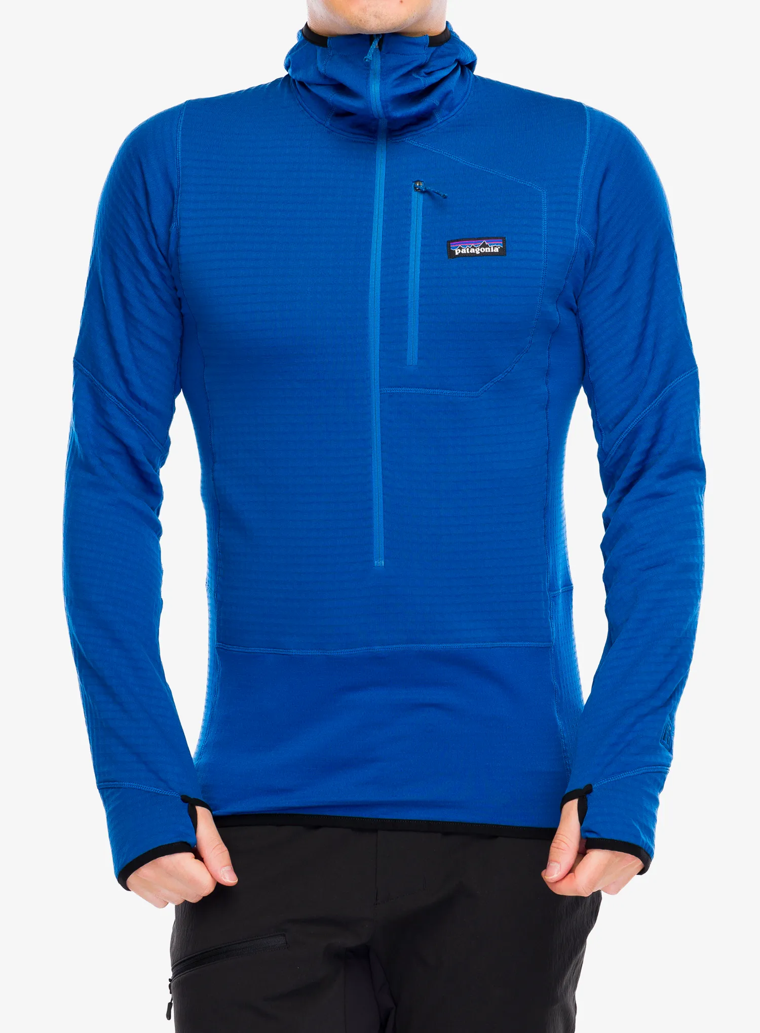 Jopica s kapuco Patagonia R1 Pullover Hoody - endles blue