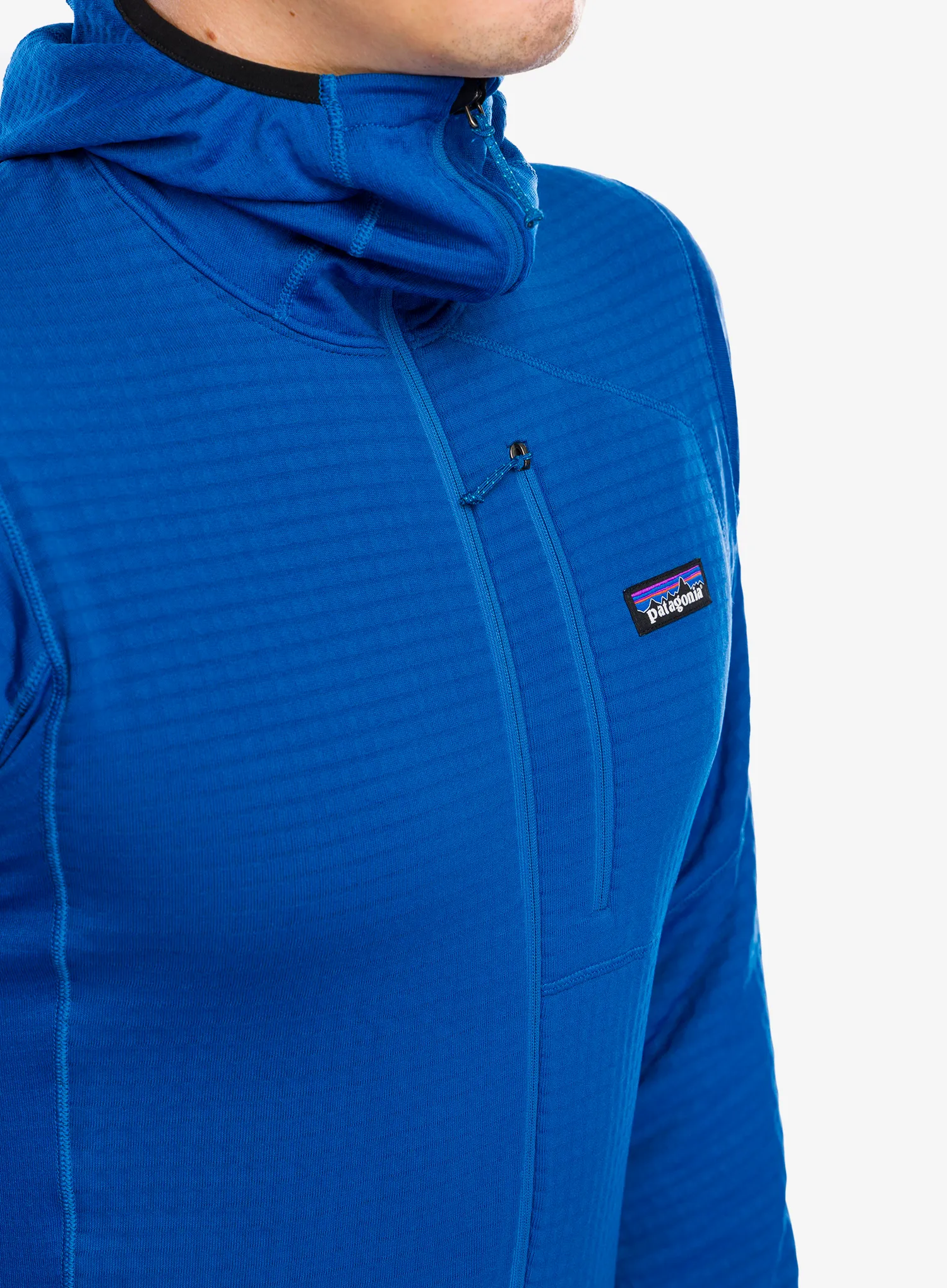 Jopica s kapuco Patagonia R1 Pullover Hoody - endles blue