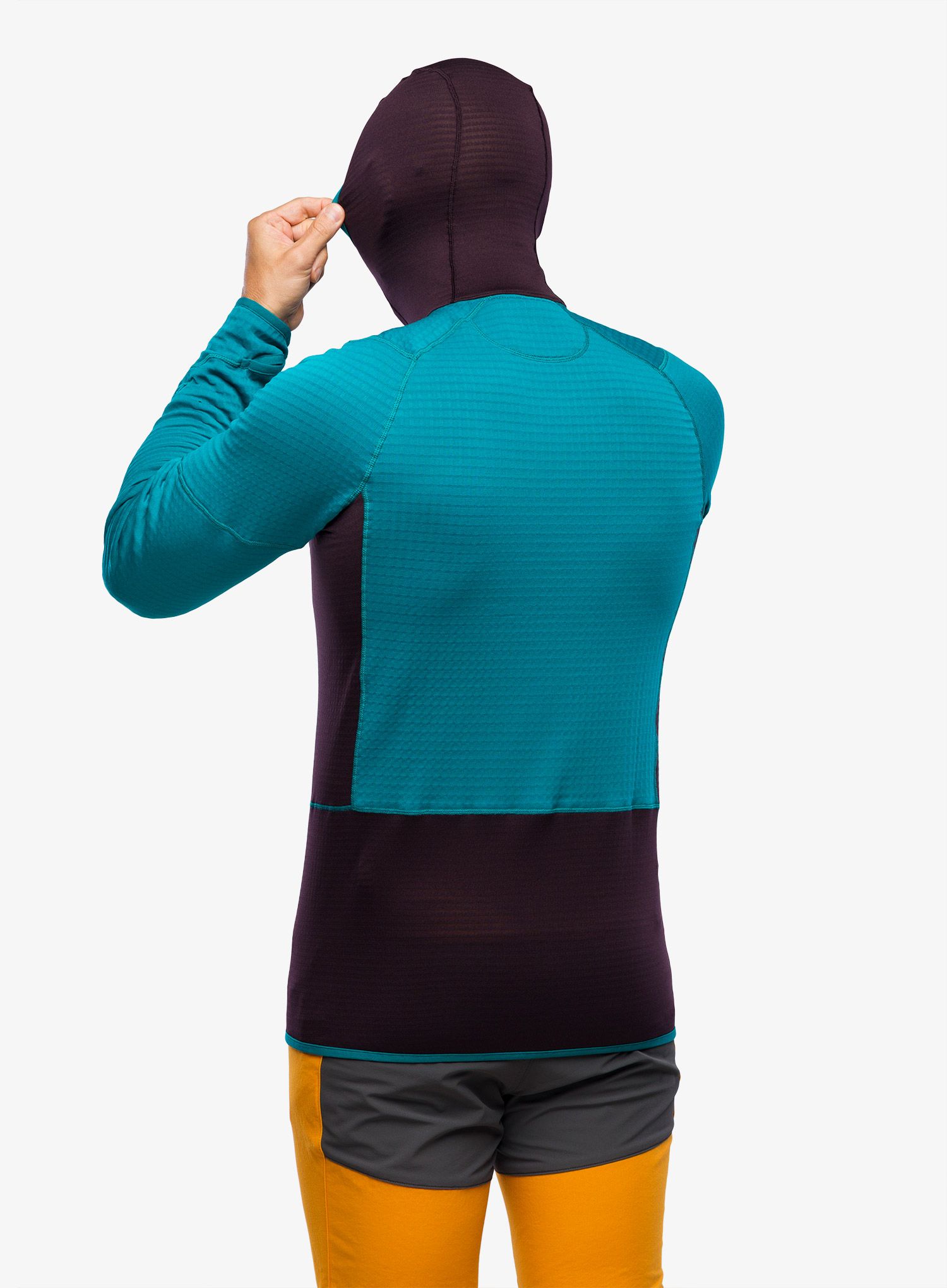 Jopica z zadrgo Patagonia R1 Pullover Hoody - obsidian plum