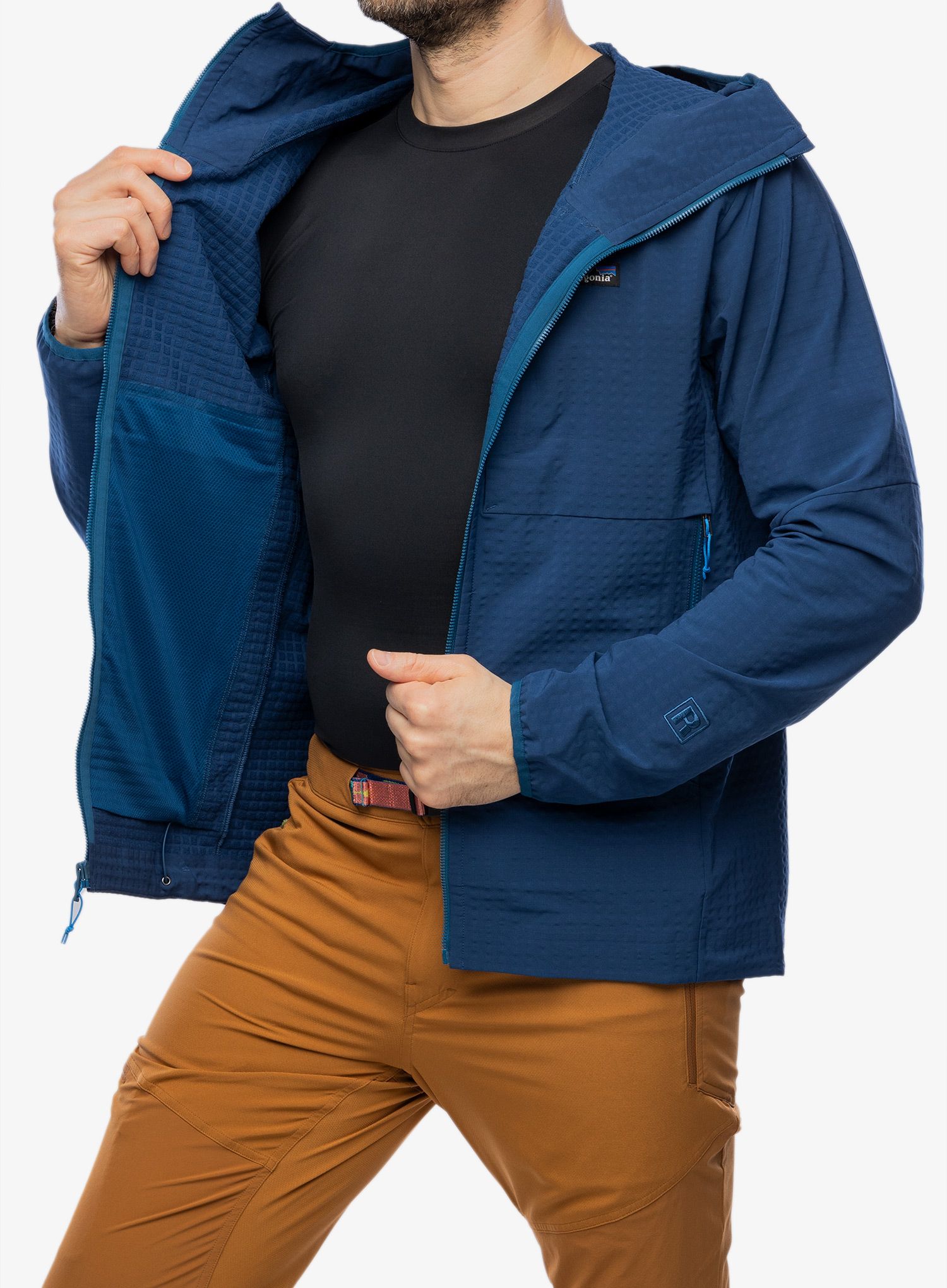 Softshell jakna Patagonia R1 Techface Hoody - tidepool blue