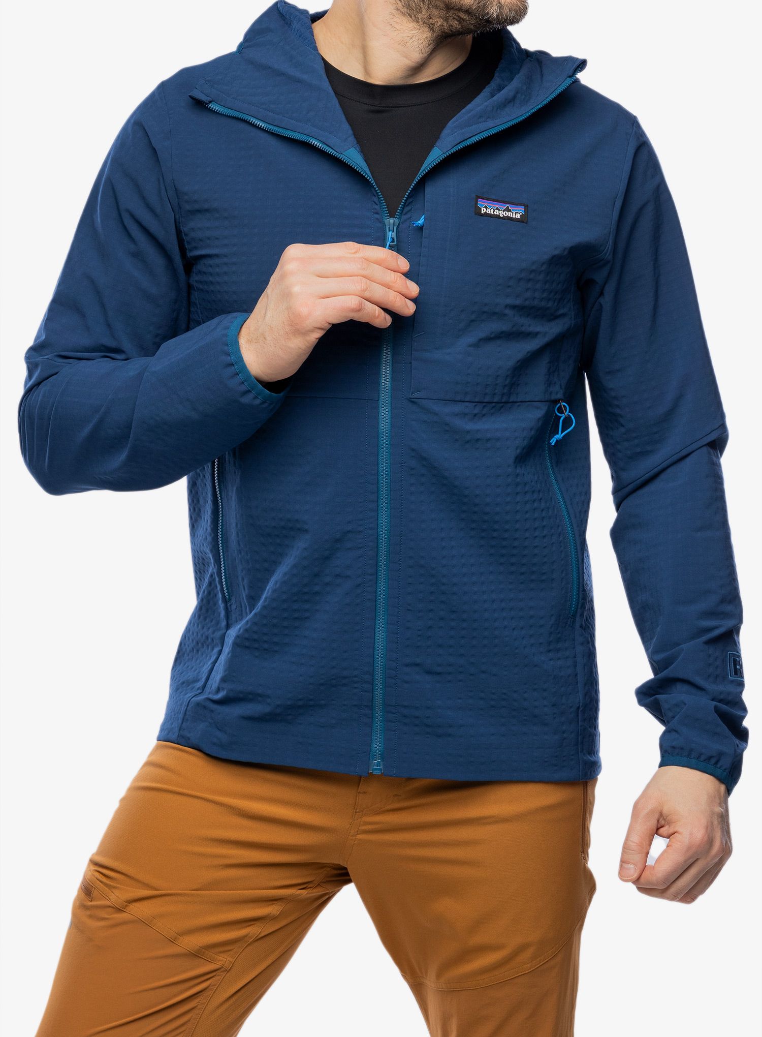 Softshell jakna Patagonia R1 Techface Hoody - tidepool blue