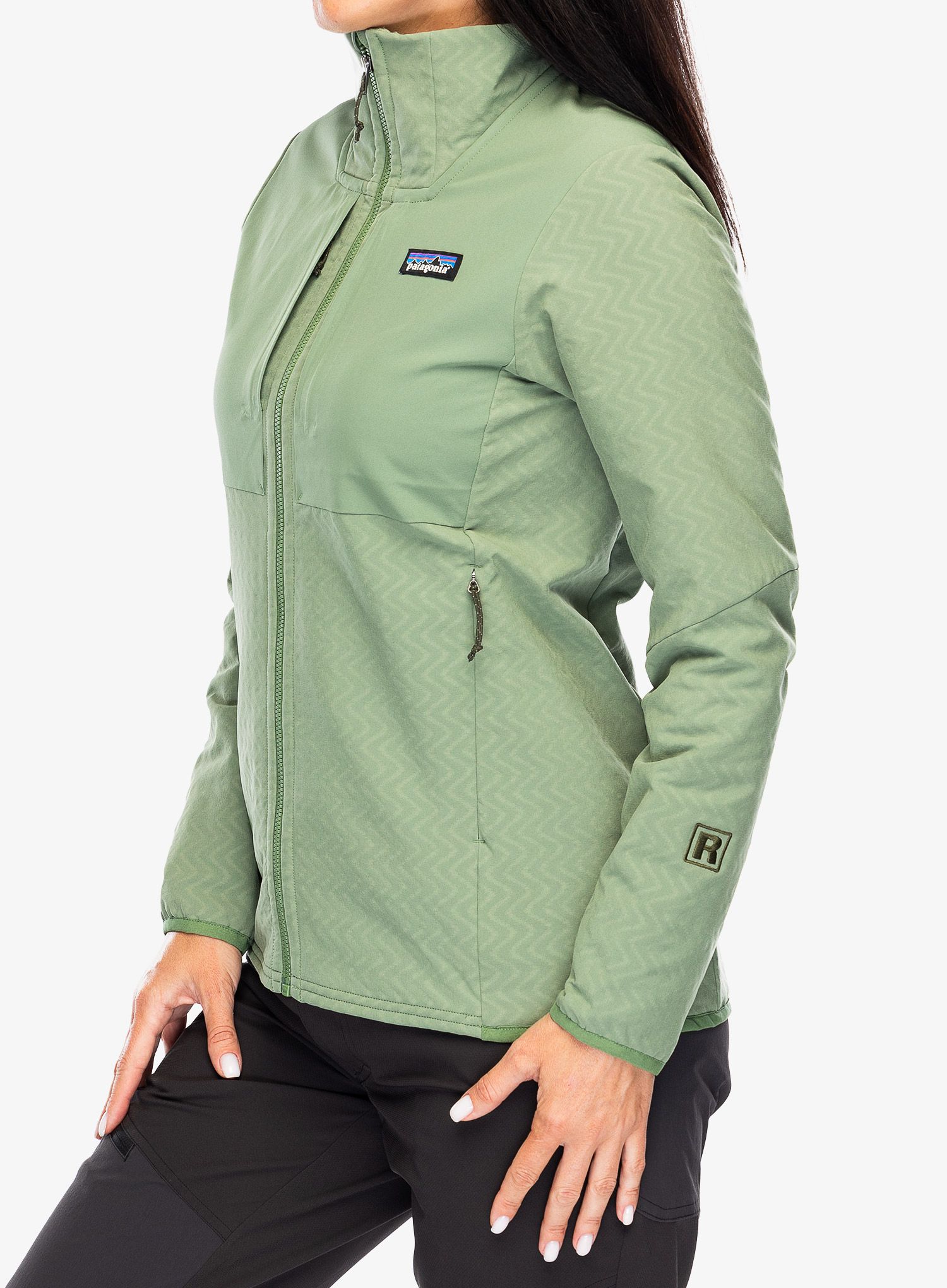 Ženska softshell jakna Patagonia R2 CrossStrata Jacket - terrain green