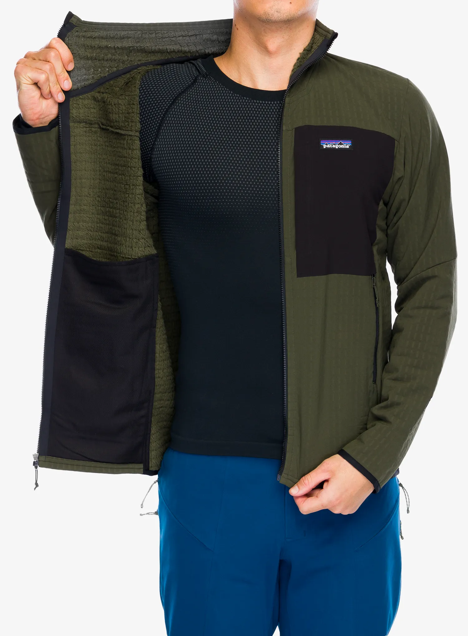Softshell jakna Patagonia R2 TechFace Jacket - pine needle green