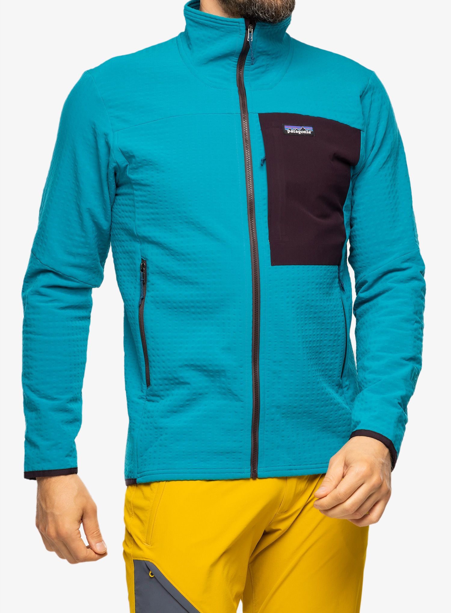 Moška jakna Patagonia R2 TechFace Jkt - belay blue