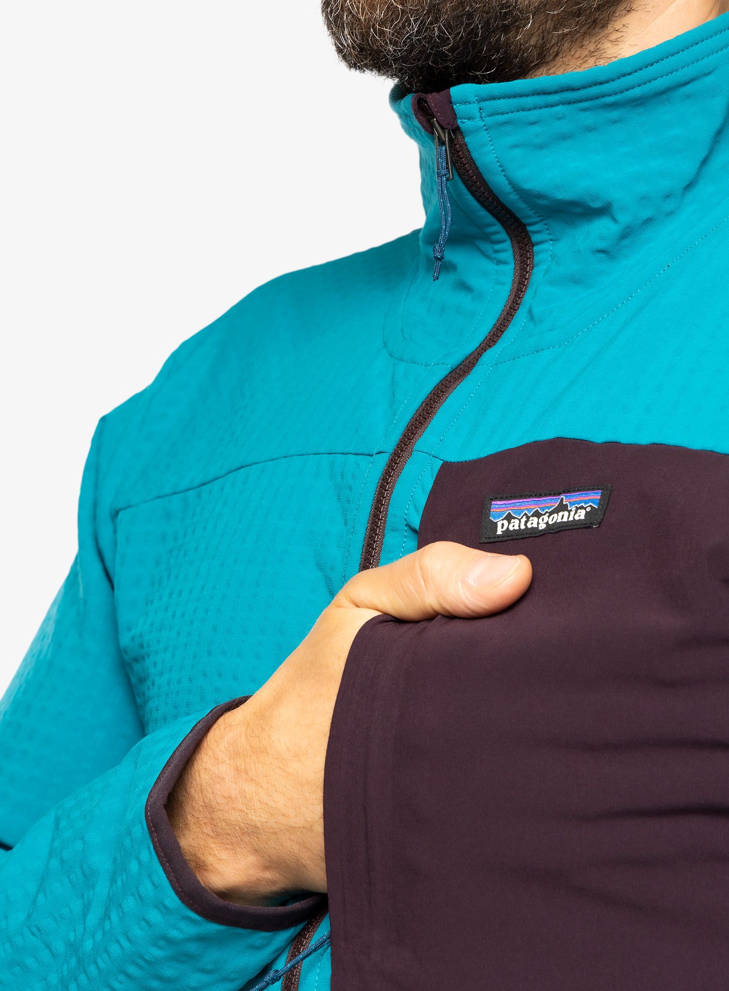 Moška jakna Patagonia R2 TechFace Jkt - belay blue