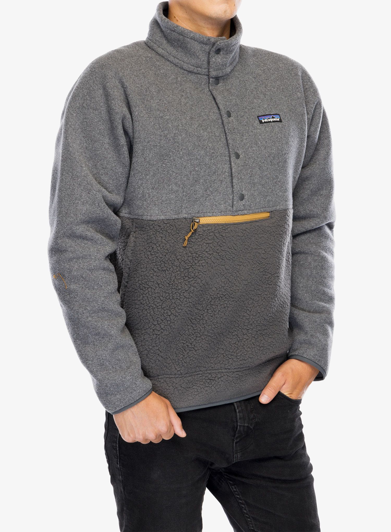 Flis Patagonia Retro Pile 1/2 Snap Pullover - forge grey