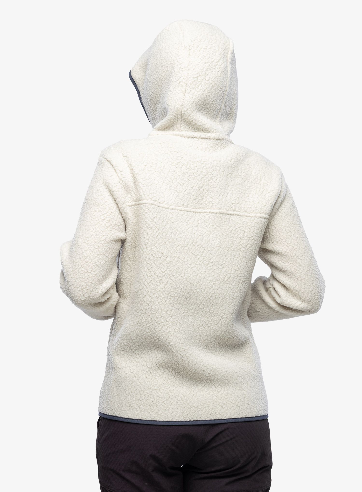Ženski flis s kapuco Patagonia Retro Pile Hoody - pelican