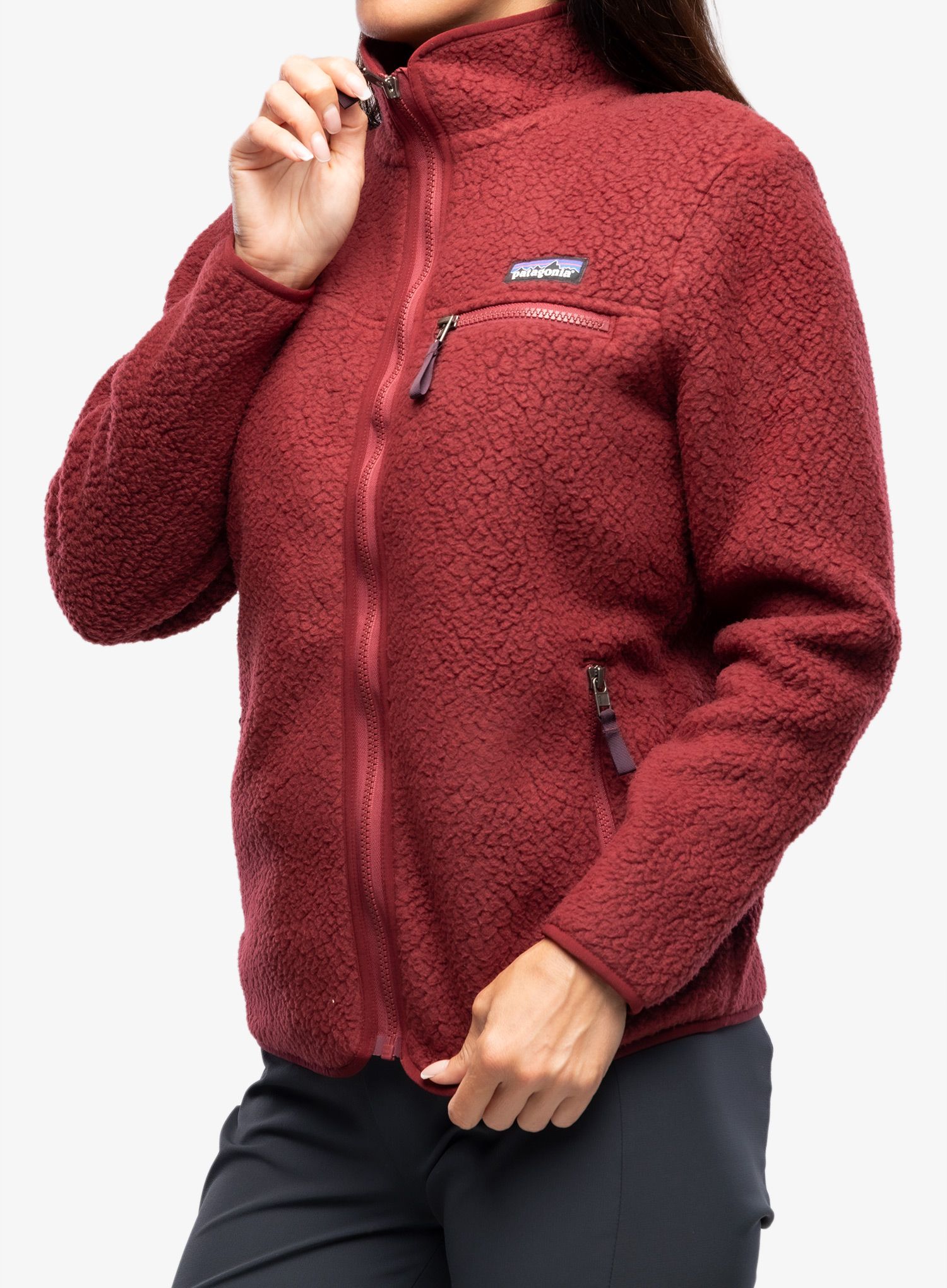 Ženski flis Patagonia Retro Pile Jacket - carmine red