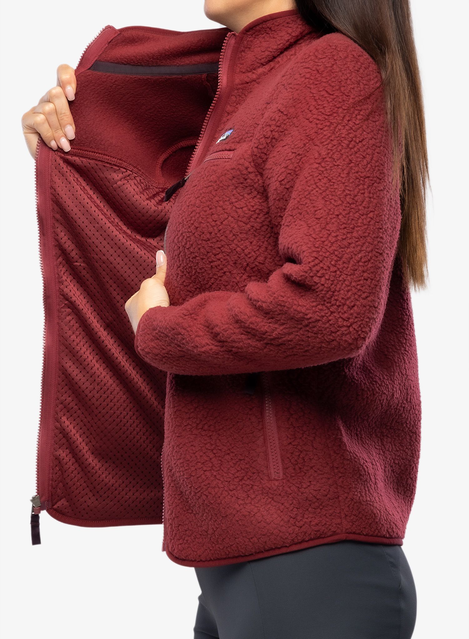 Ženski flis Patagonia Retro Pile Jacket - carmine red