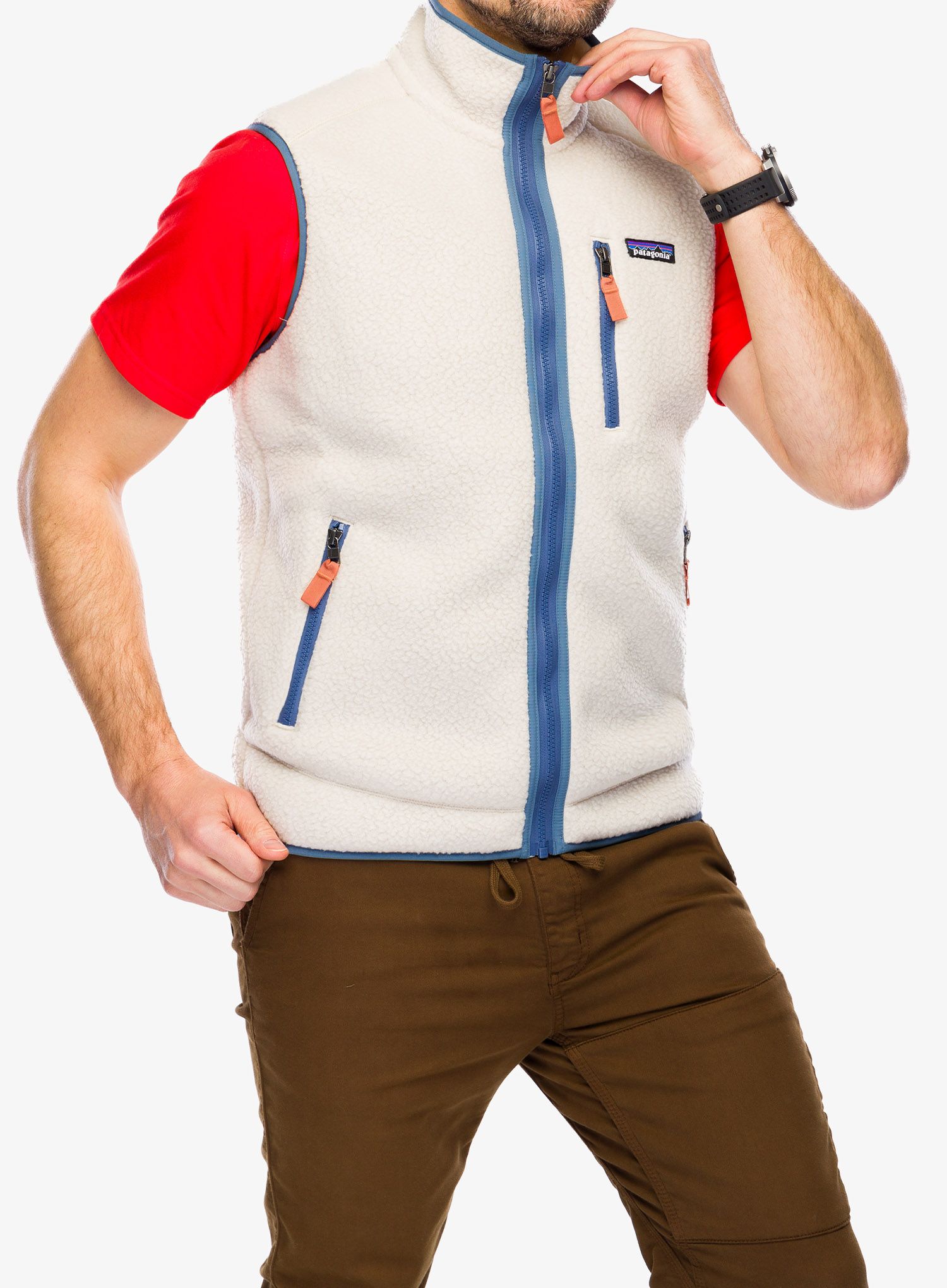 Brezrokavnik Patagonia Retro Pile Vest - dark natural/blue