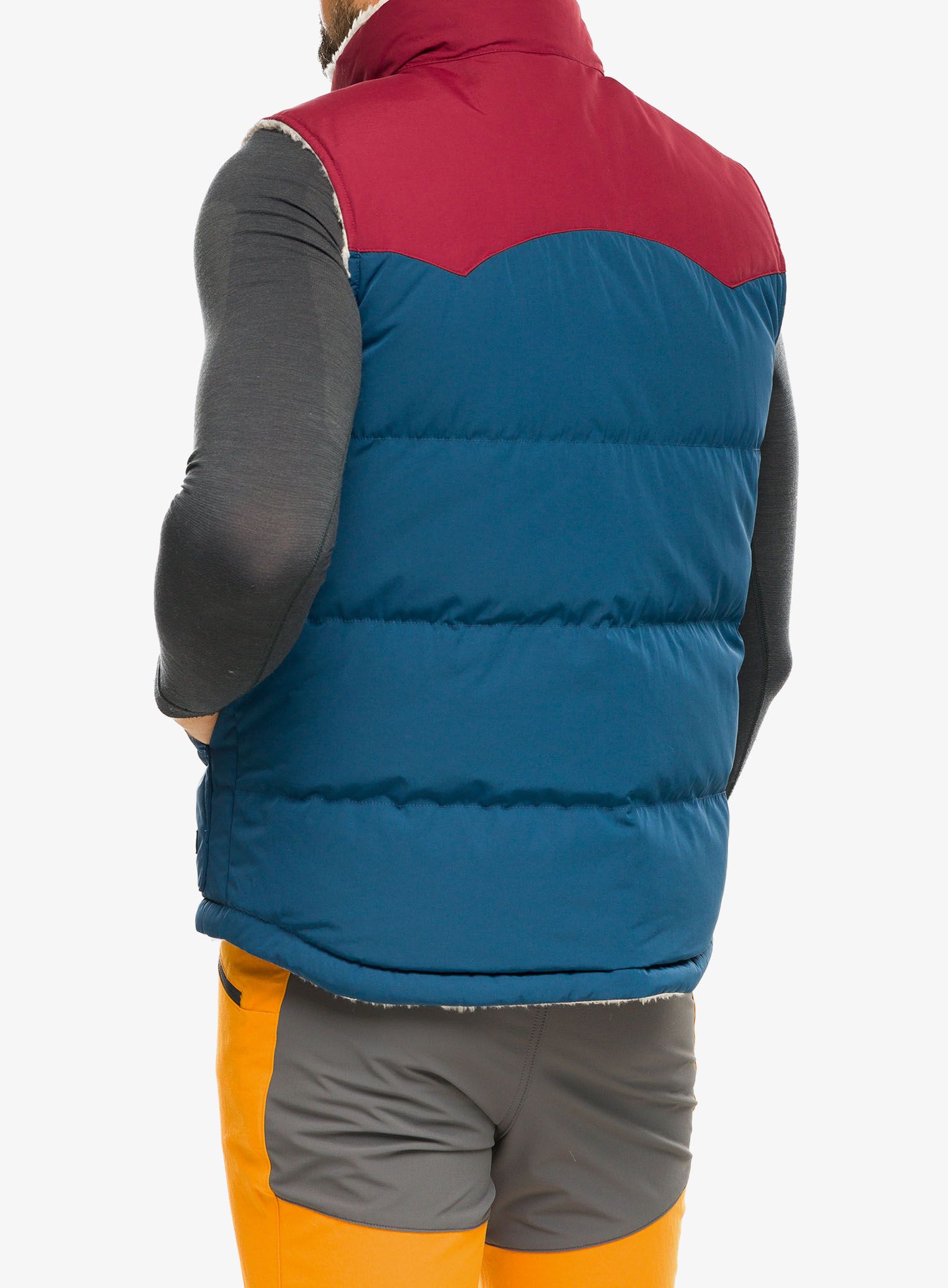 Puhasti brezrokavnik Patagonia Reversible Bivy Down Vest - tidepool blue