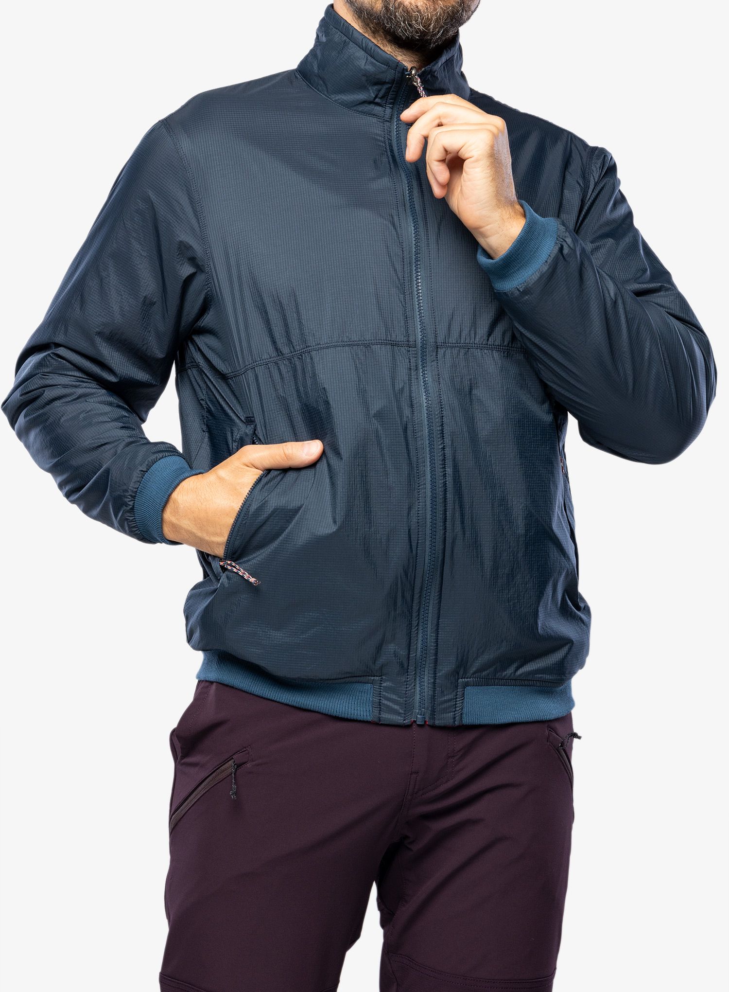 Moška jakna Patagonia Reversible Shelled Microdini Jkt - tidepool blue
