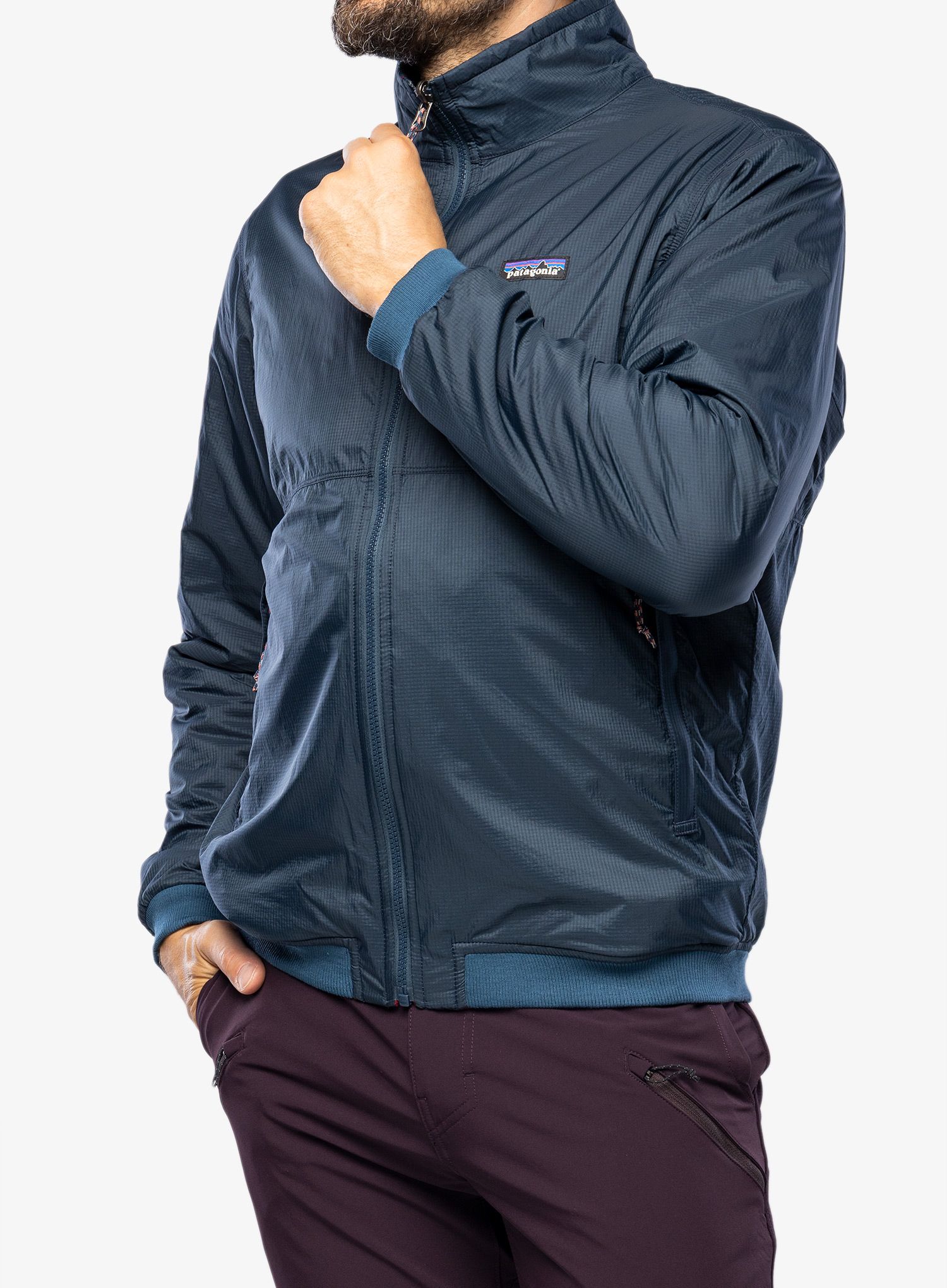 Moška jakna Patagonia Reversible Shelled Microdini Jkt - tidepool blue