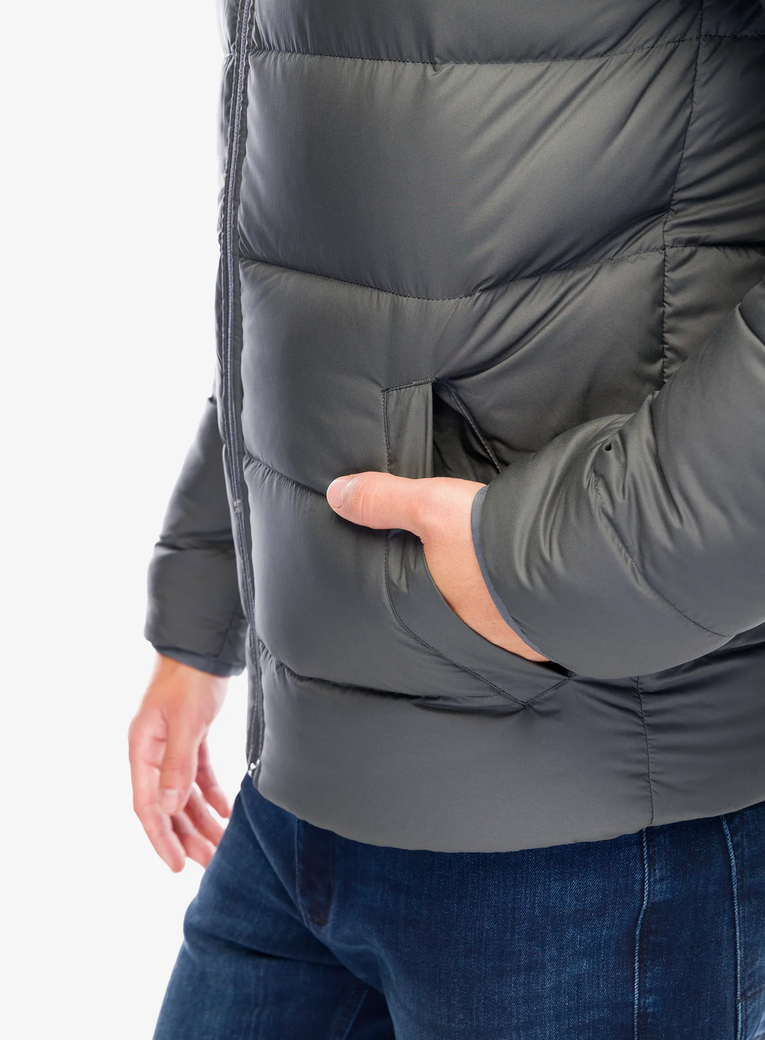 Puhovka Patagonia Reversible Silent Down Jacket - forge grey