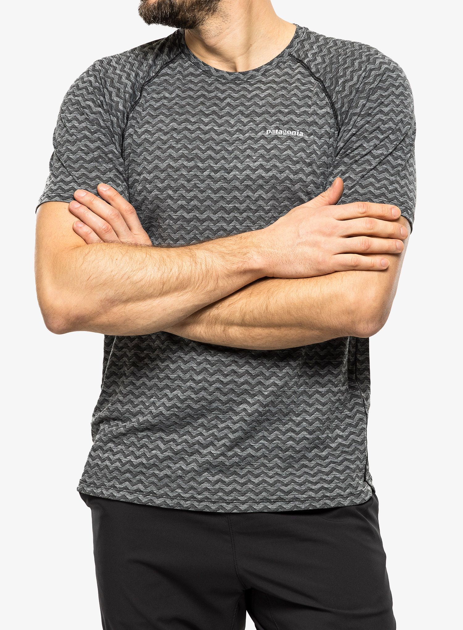 Tekaška majica Patagonia Ridge Flow Shirt - black