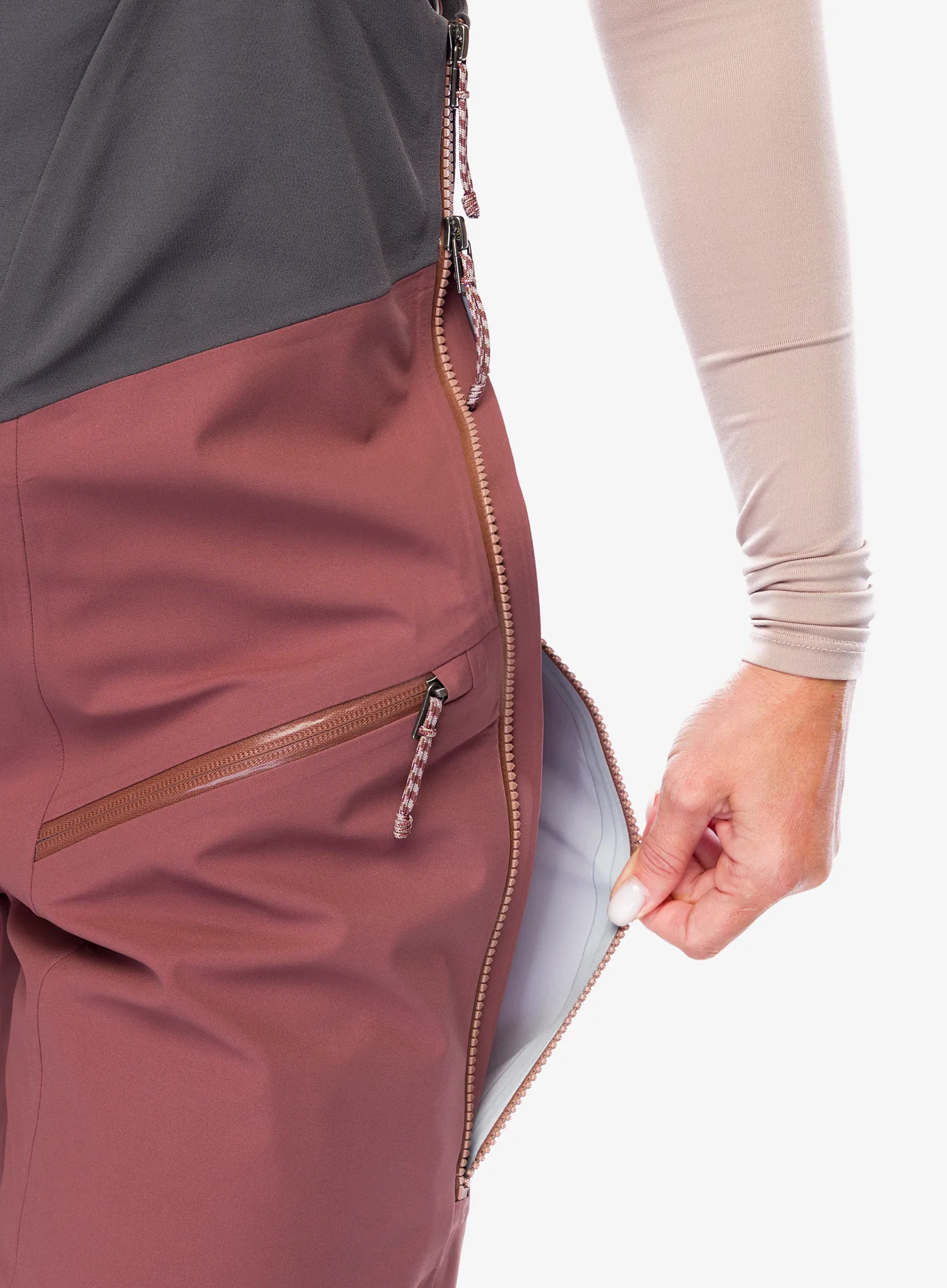 Ženske nepremočljive hlače Patagonia SnowDrifter Bibs - dulse mauve