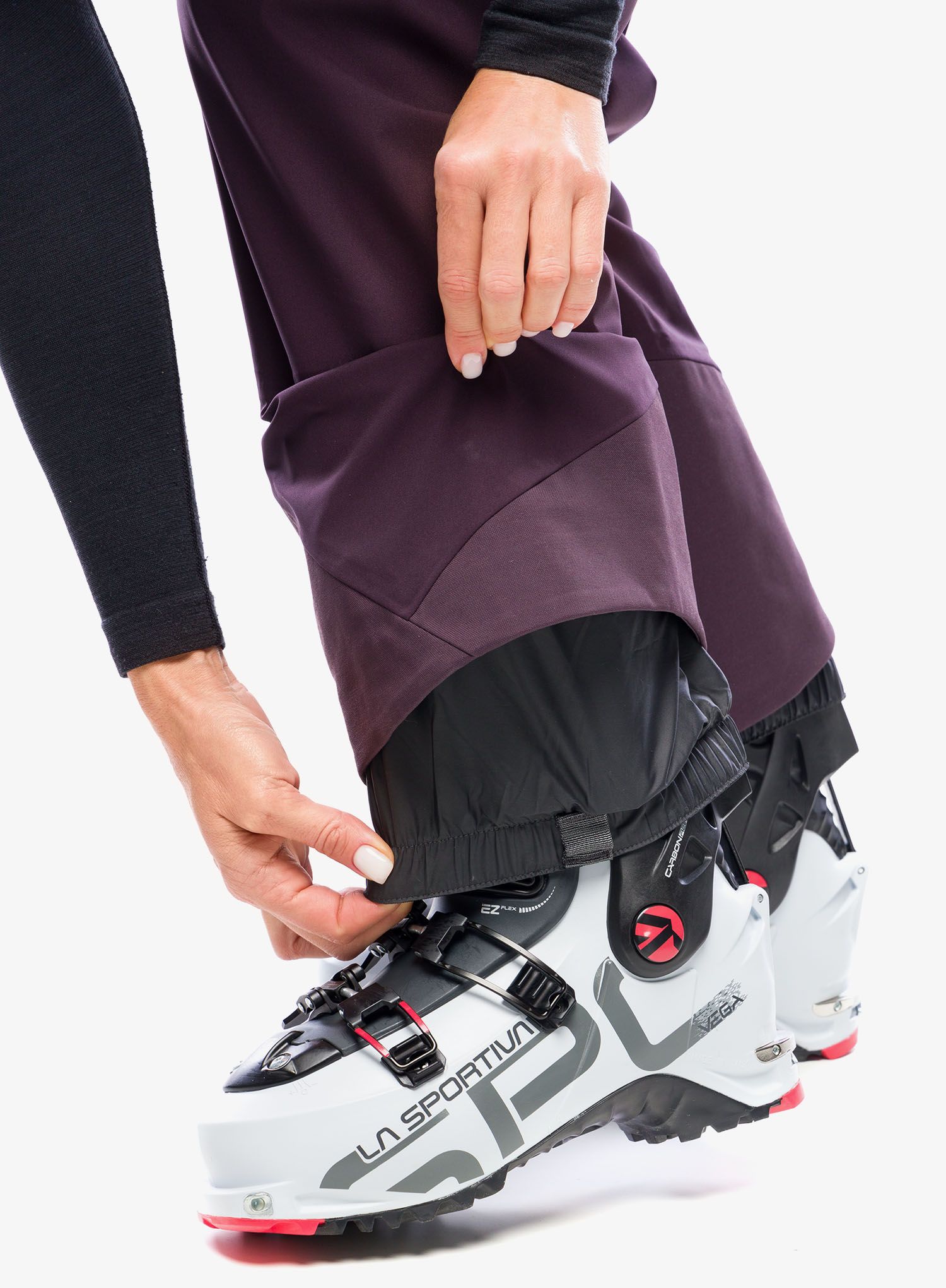 Ženske hlače za turno smučanje Patagonia SnowDrifter Bibs - plum