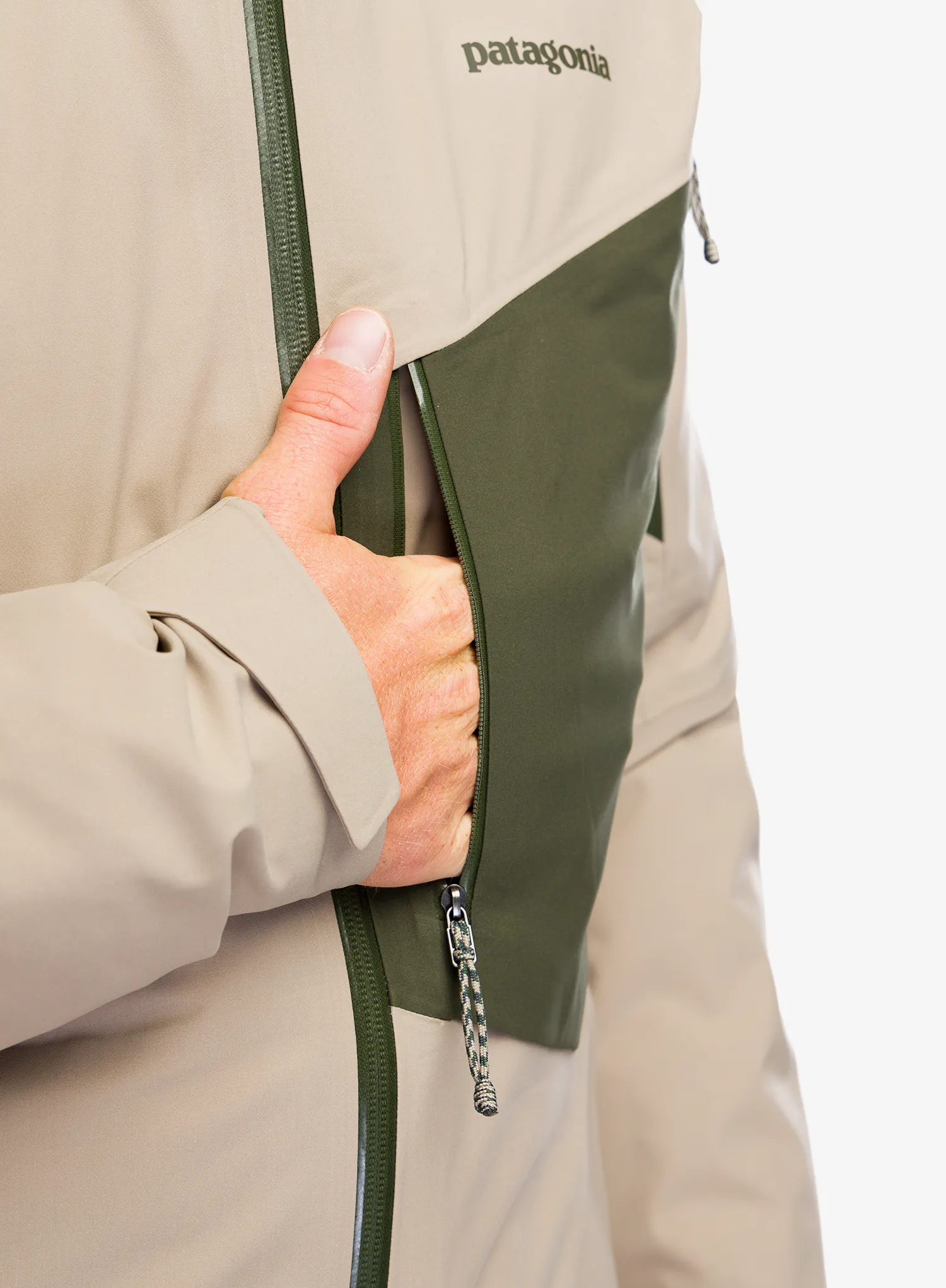 Jakna za turno smučanje Patagonia SnowDrifter Jacket - seabird grey