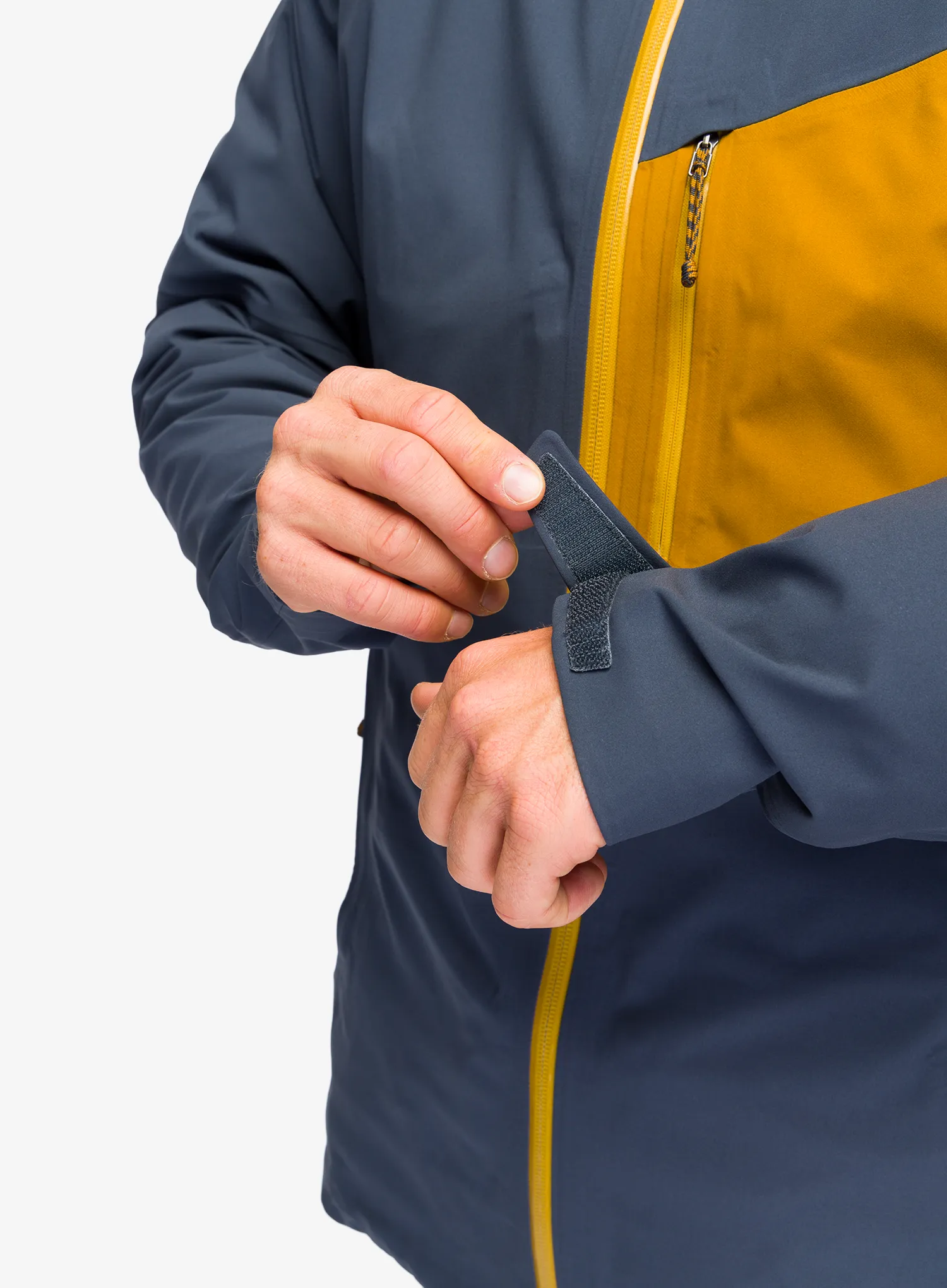 Jakna za turno smučanje Patagonia SnowDrifter Jacket - smolder blu/raptor brown black