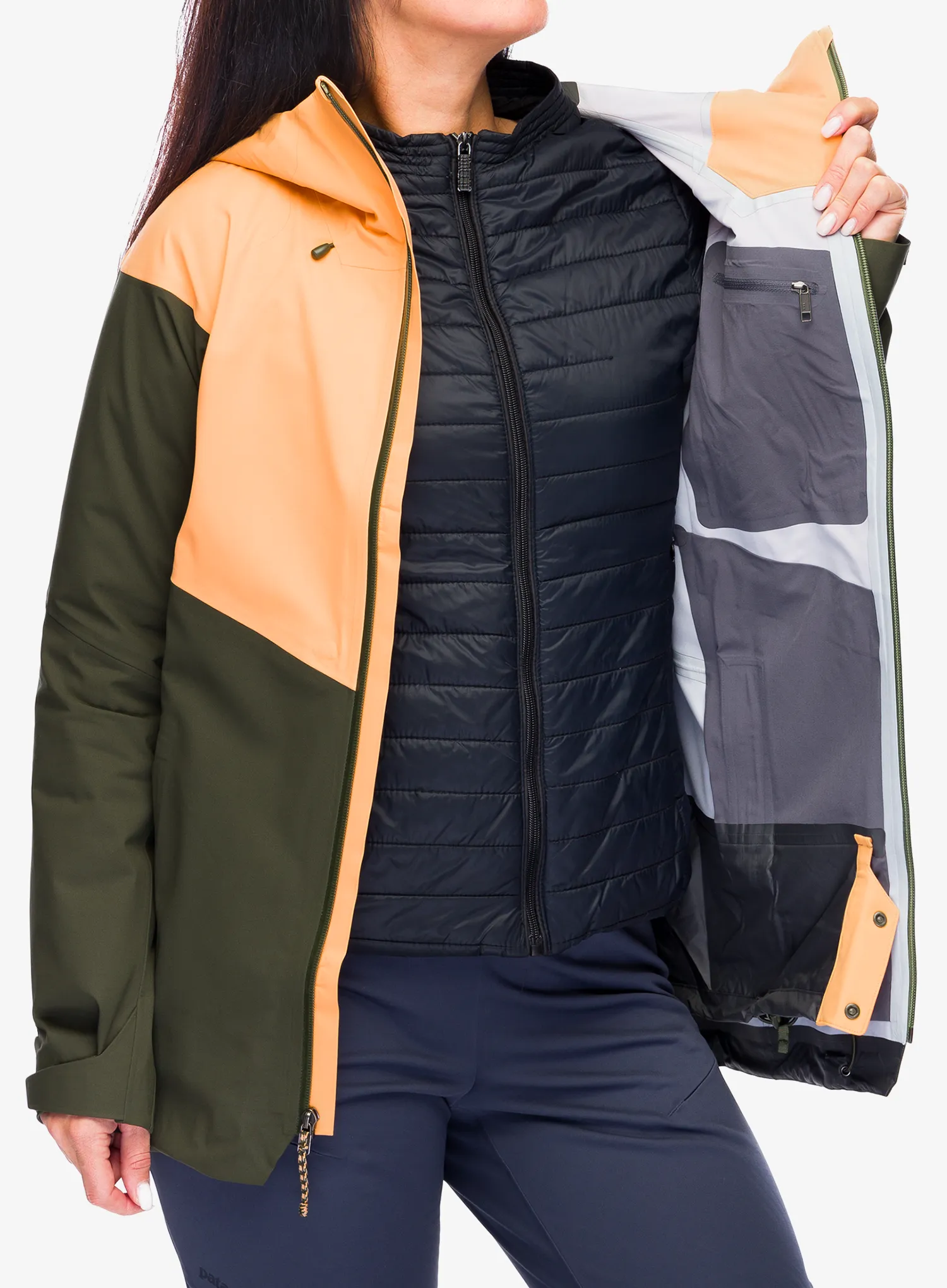 Ženska jakna Patagonia SnowDrifter Jacket - vivid apricot