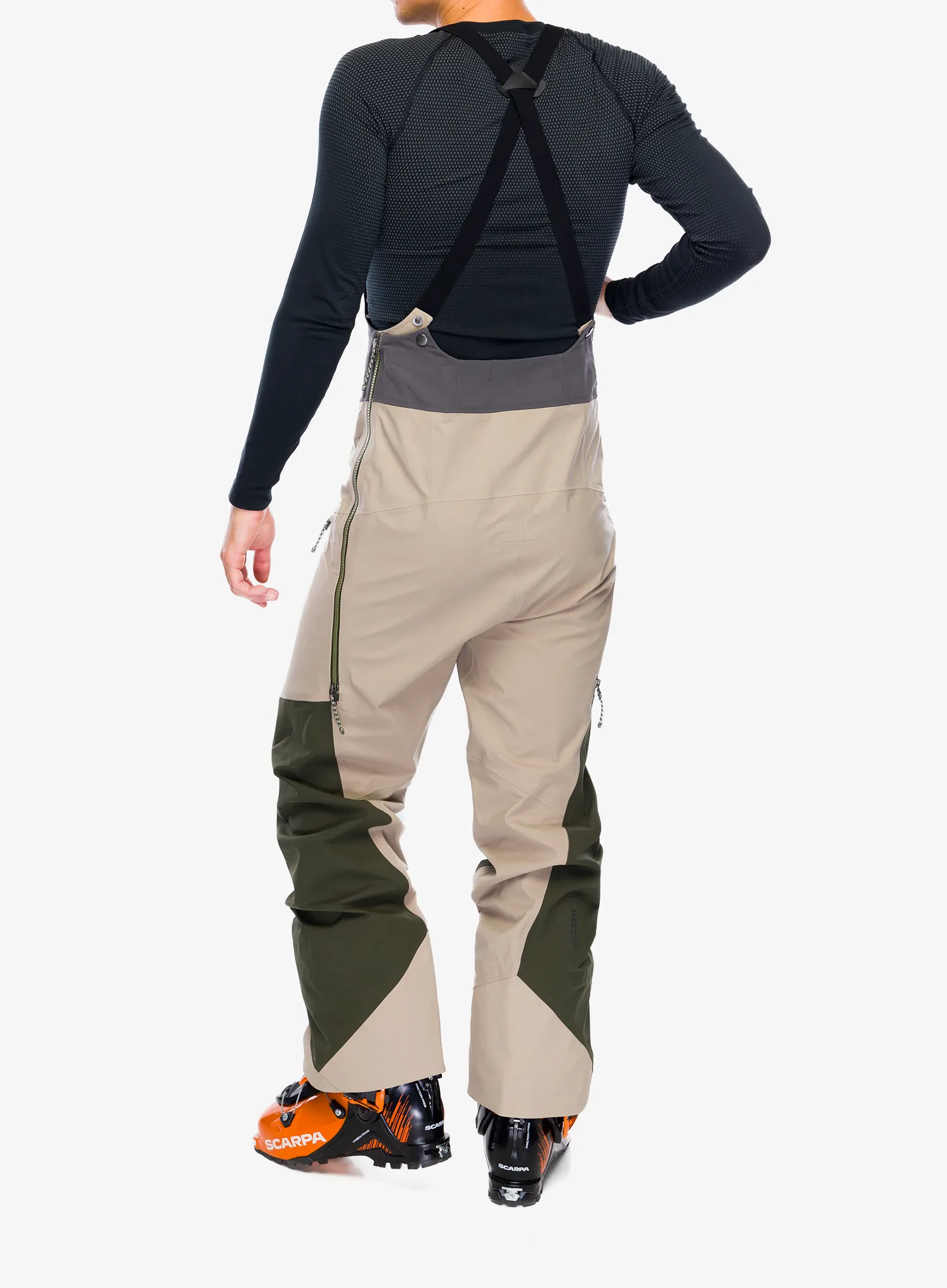 Hlače za turno smučanje Patagonia Snowdrifter Bibs - seabird grey