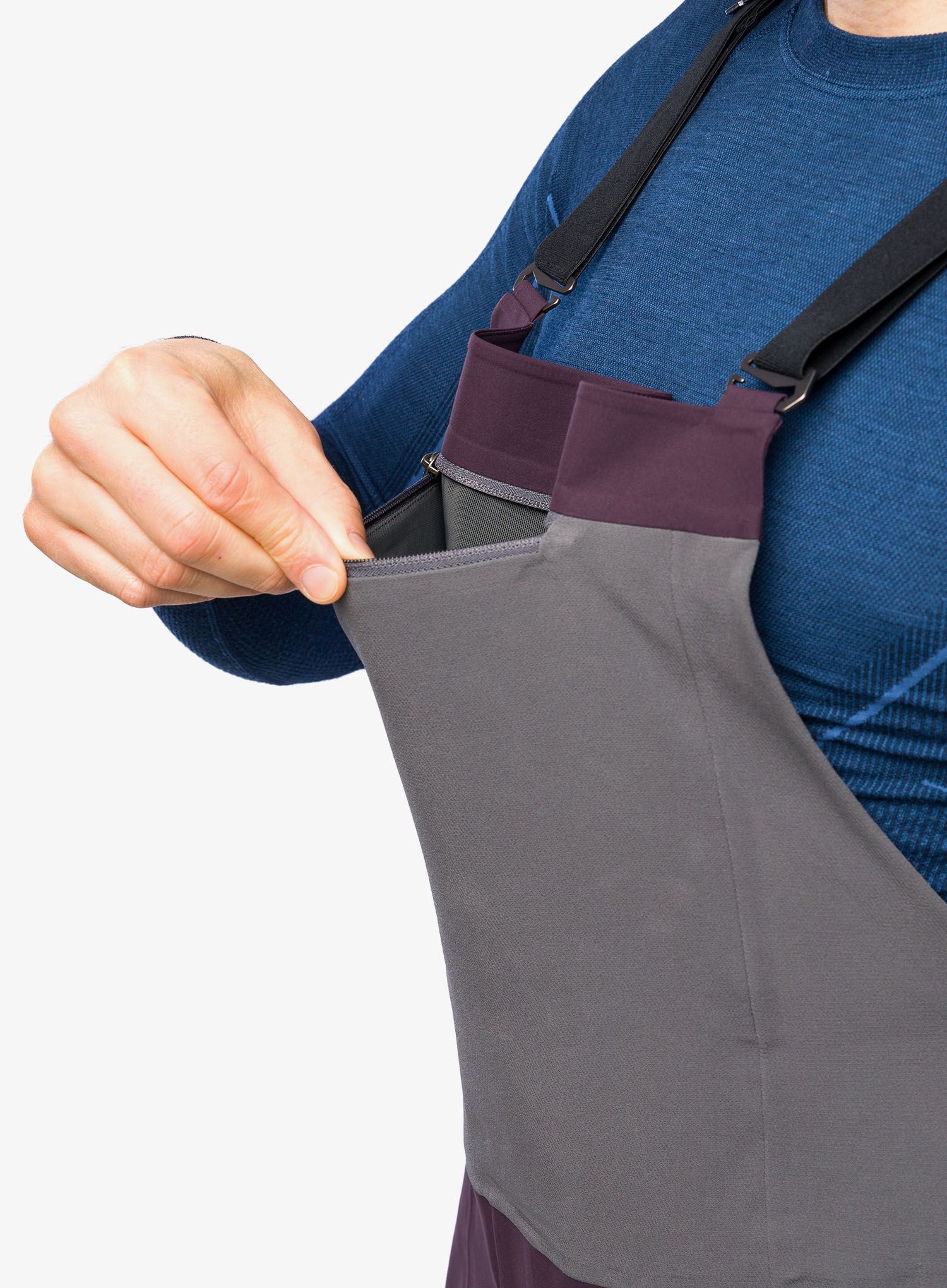 Hlače za turno smučanje Patagonia SnowDrifter Bibs - obsidian plum