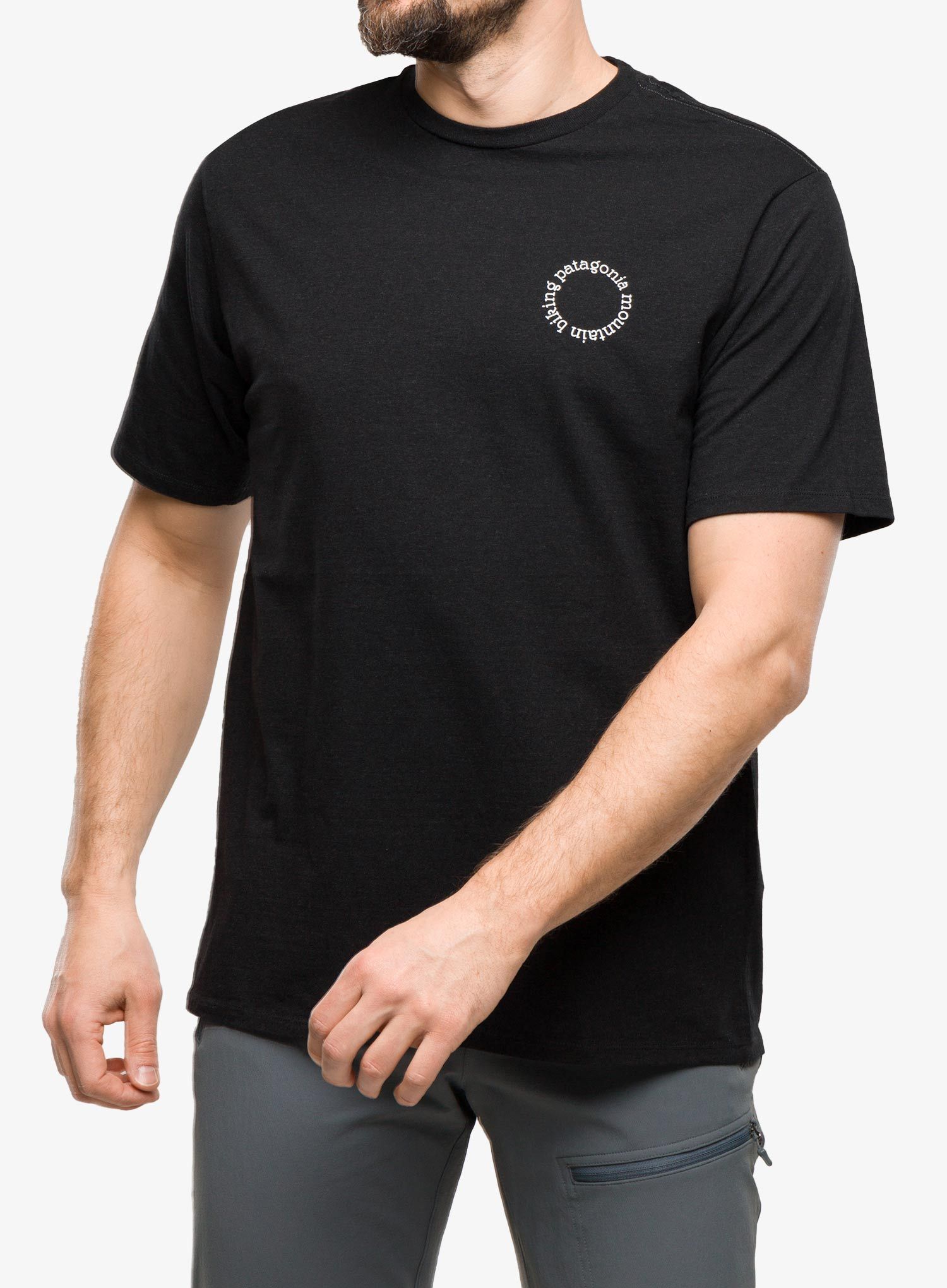 Moška majica Patagonia Spoke Stencil Responsibili-Tee - ink black