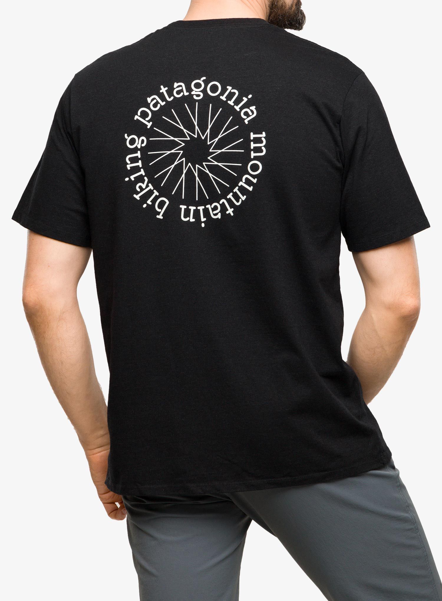 Moška majica Patagonia Spoke Stencil Responsibili-Tee - ink black
