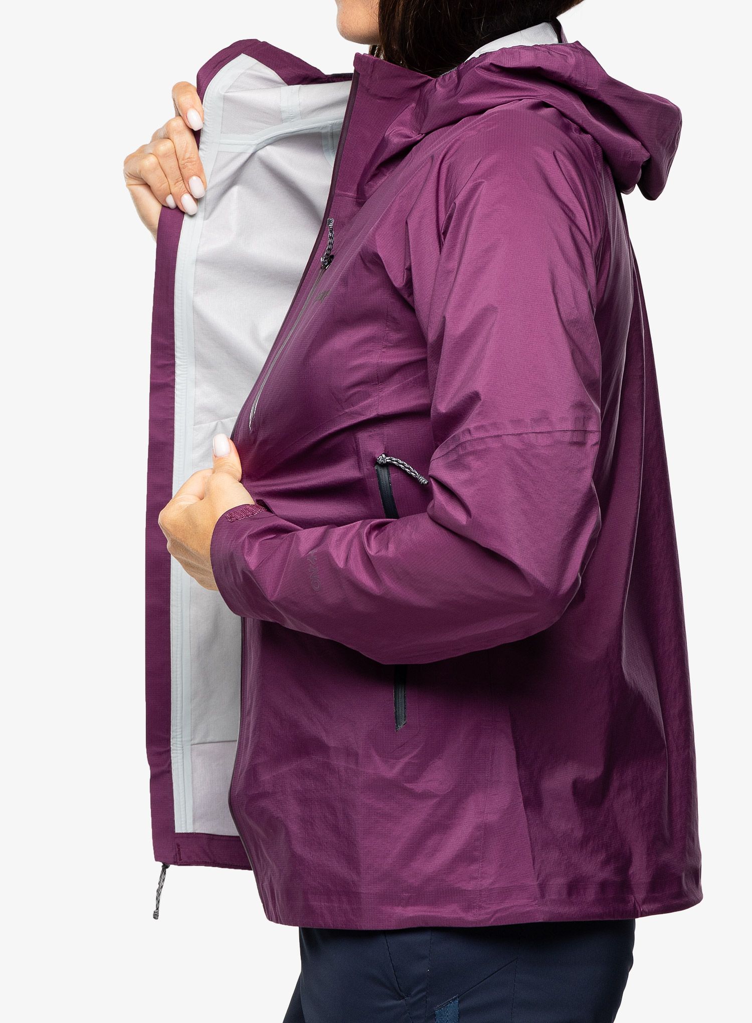 Ženska nepremočljiva jakna Patagonia Storm 10 Jacket - night plum
