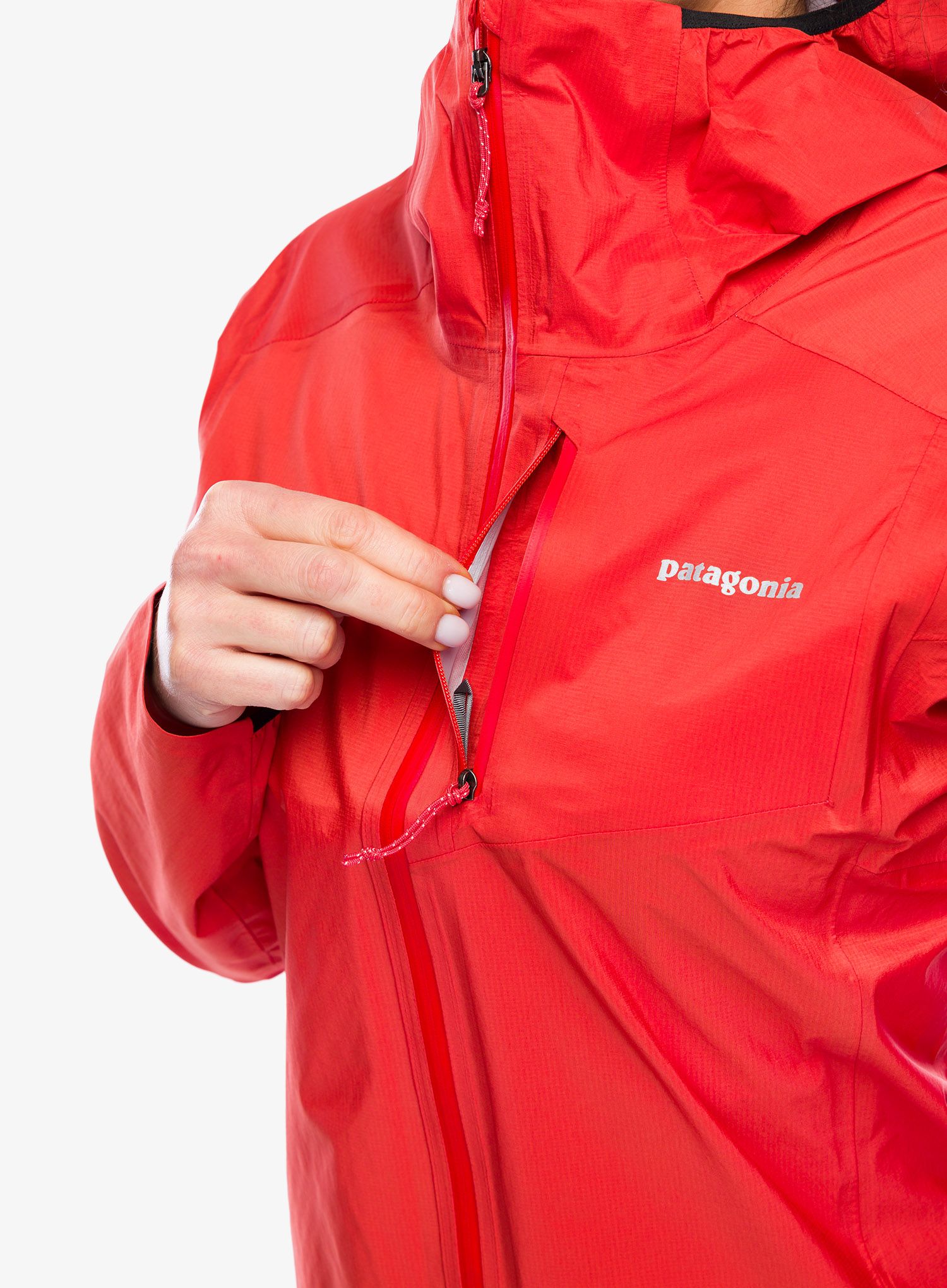 Ženska jakna za tek Patagonia Storm Racer Jacket - pimento red