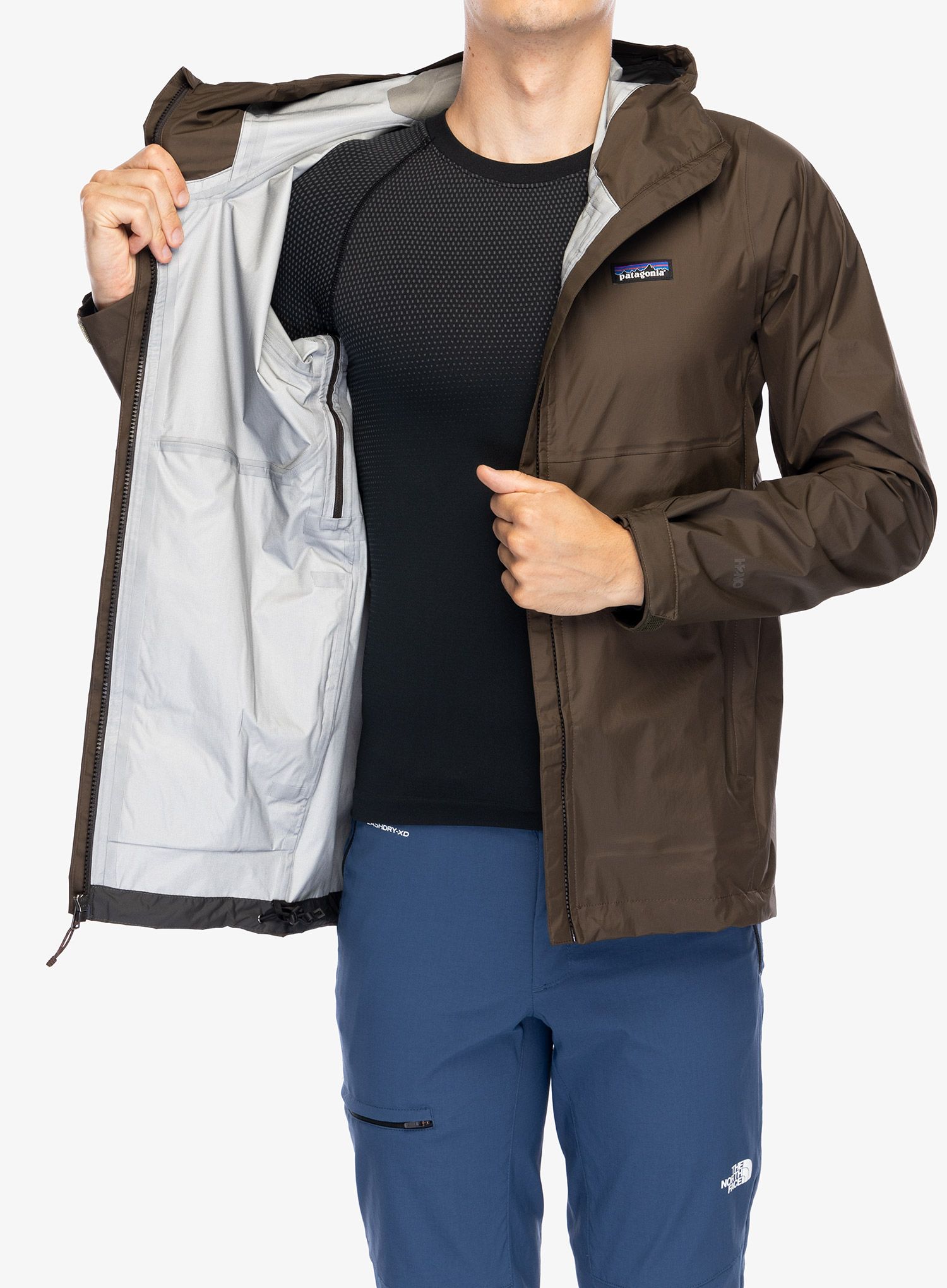 Nepremočljiva jakna Patagonia Torrentshell 3L Jacket - dark walnut