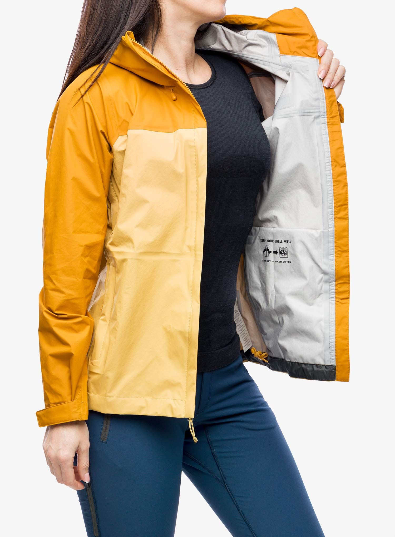 Ženska nepremočljiva jakna Patagonia Torrentshell 3L Jacket - pufferfish gold