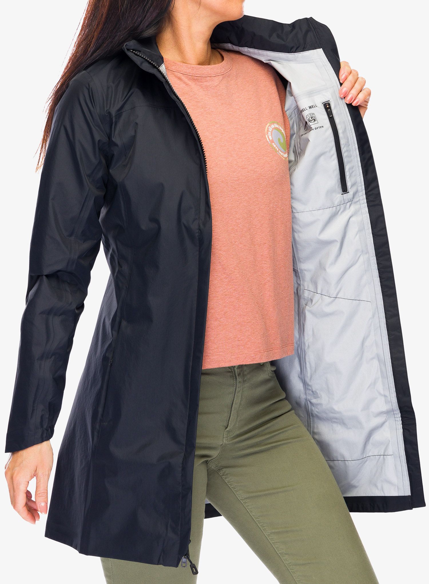 Ženski plašč Patagonia Torrentshell 3L Rain Parka - black