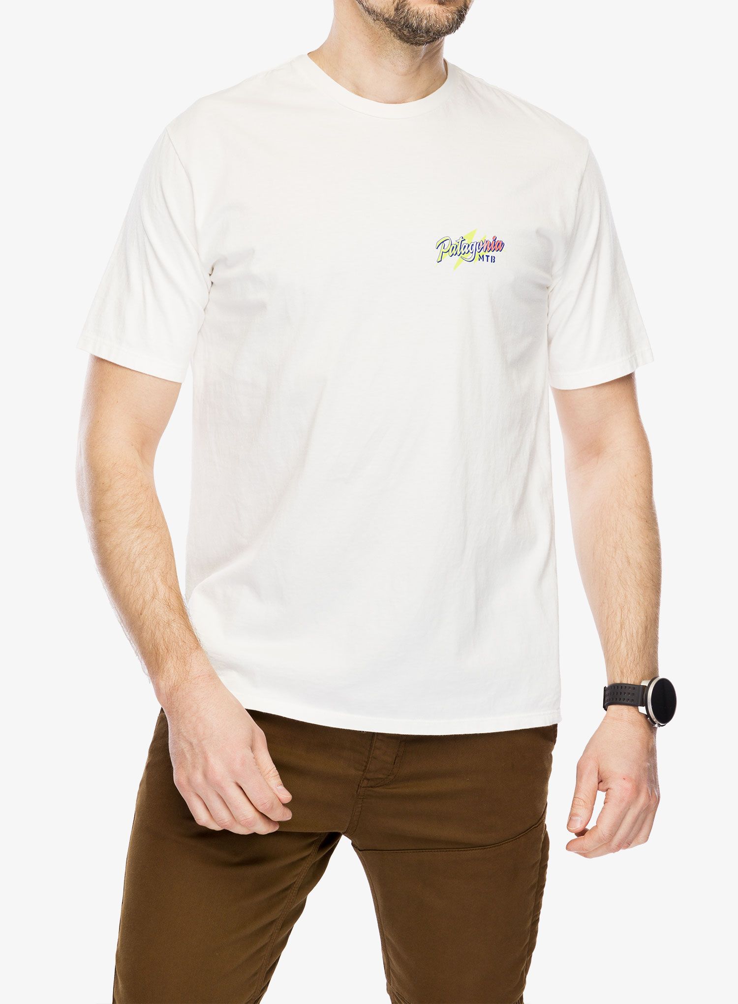 Bombažna majica Patagonia Trail Hound Organic T-Shirt - birch white
