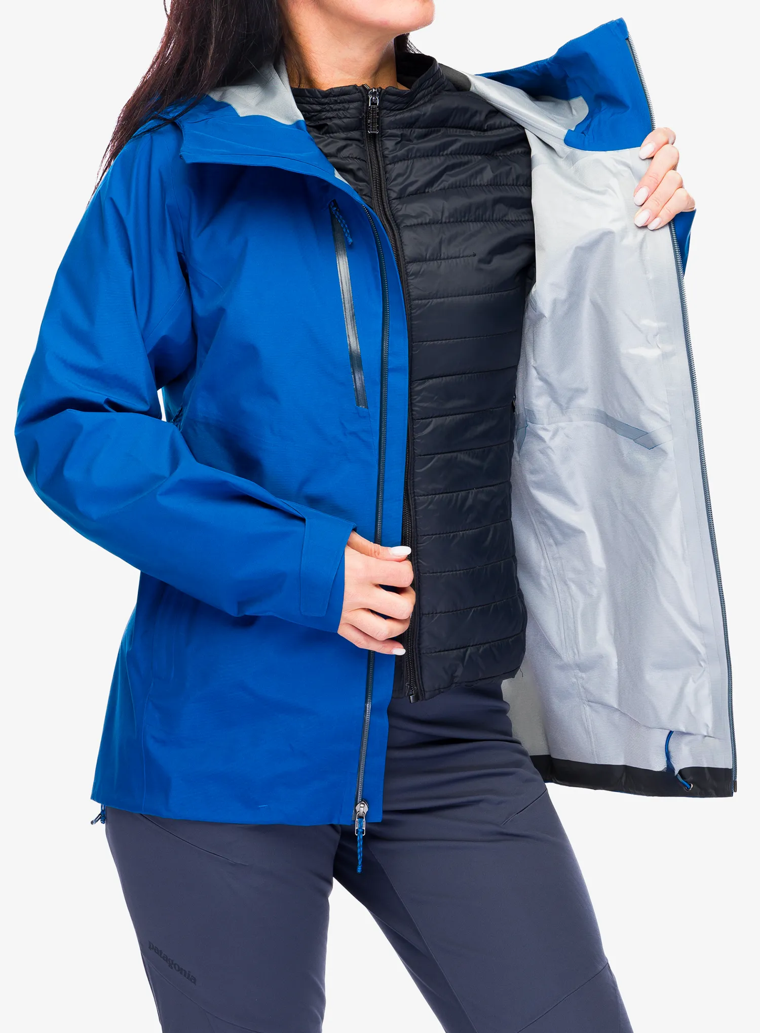 Ženska hardshell jakna Patagonia Triolet Jacket - endles blue