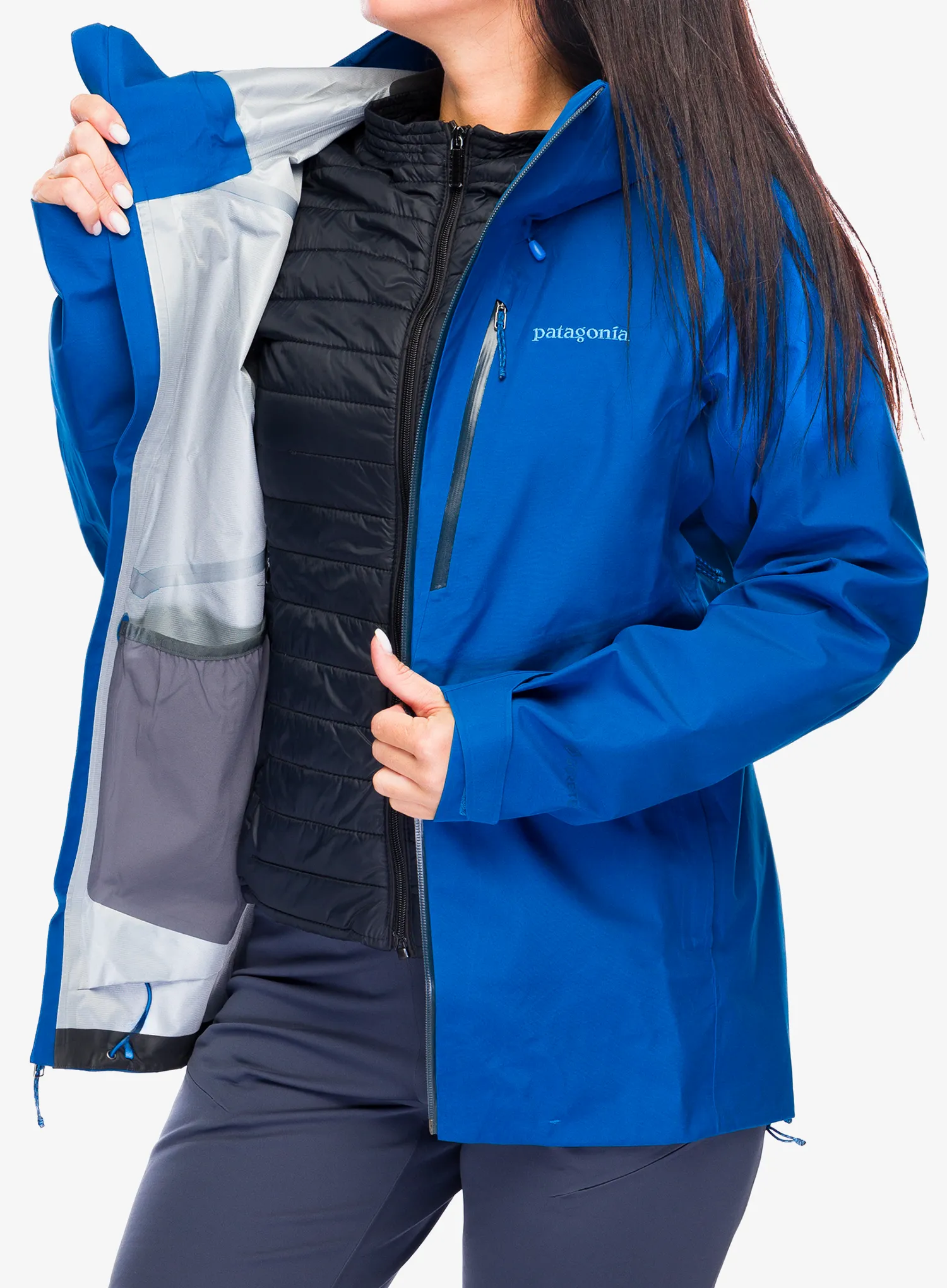 Ženska hardshell jakna Patagonia Triolet Jacket - endles blue