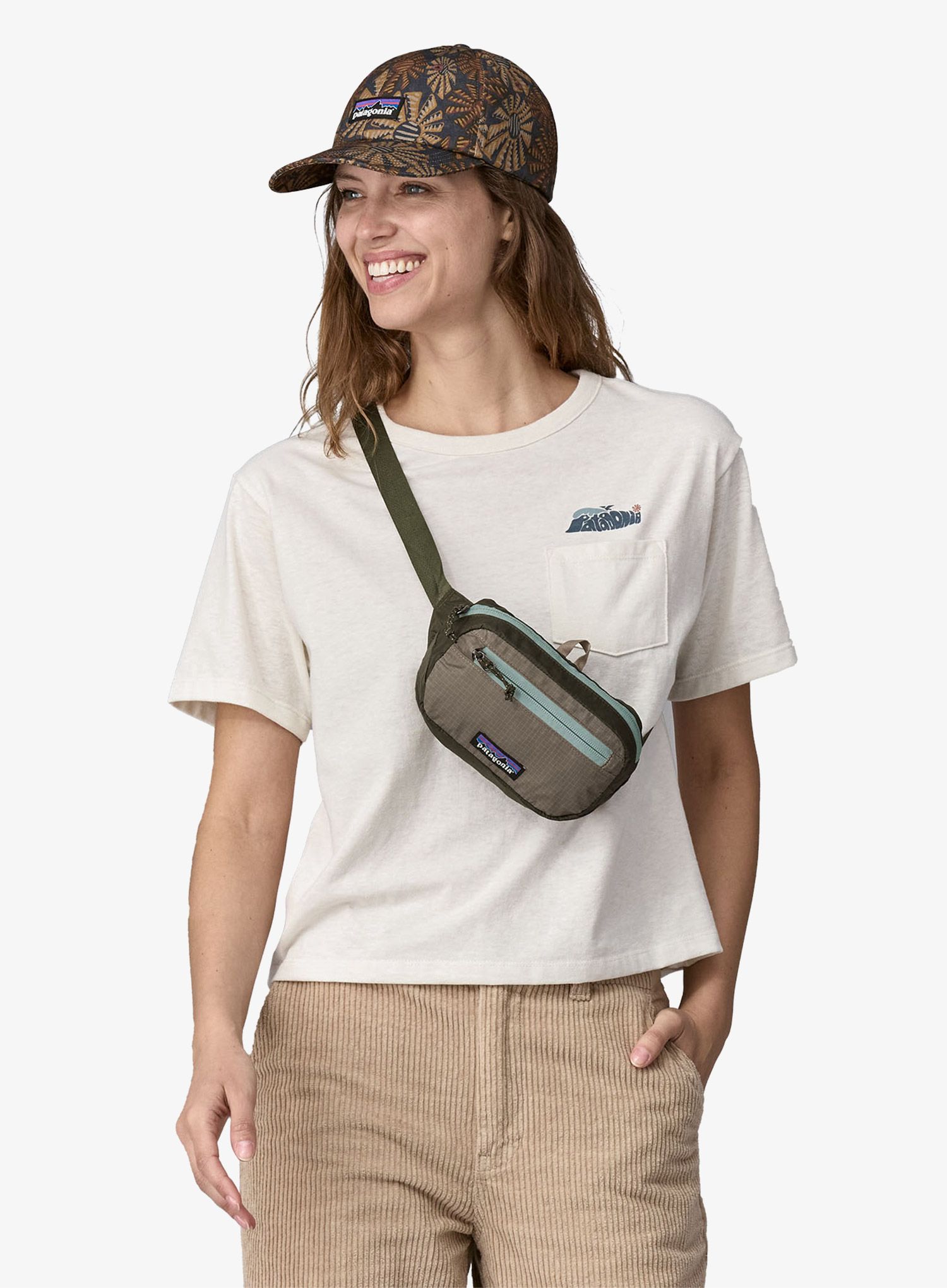 Torbica za okoli pasu Patagonia Ultralight Black Hole Mini Hip Pack - pine needle green