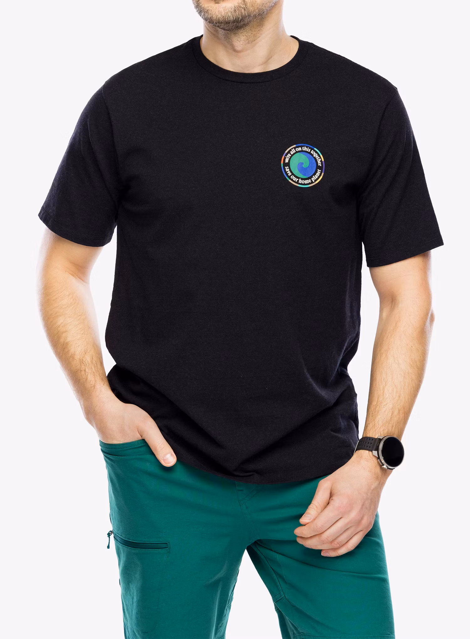 Majica s potiskom Patagonia Unity Fitz Responsibili-Tee - ink black