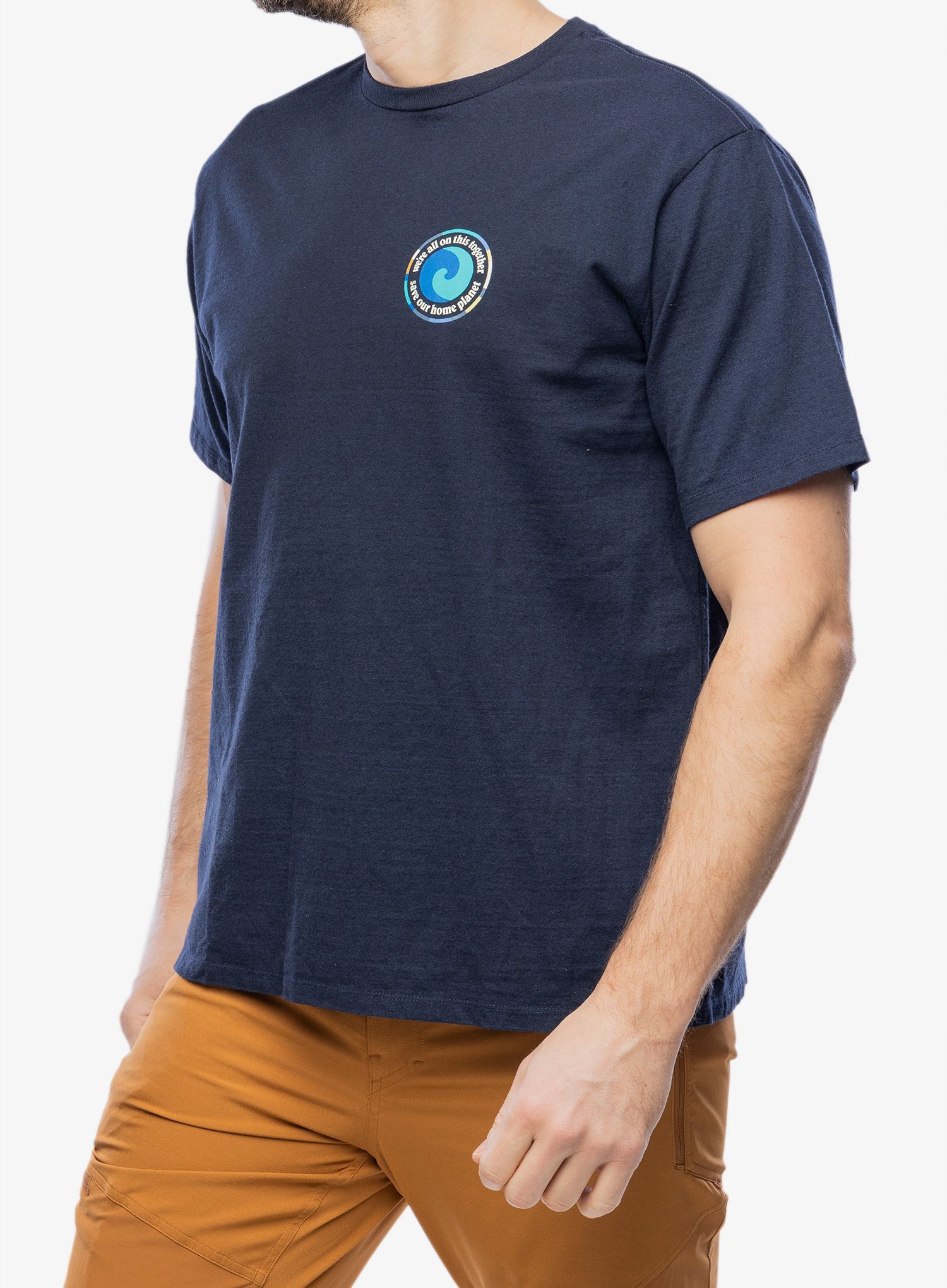 Majica s potiskom Patagonia Unity Fitz Responsibili-Tee - new navy