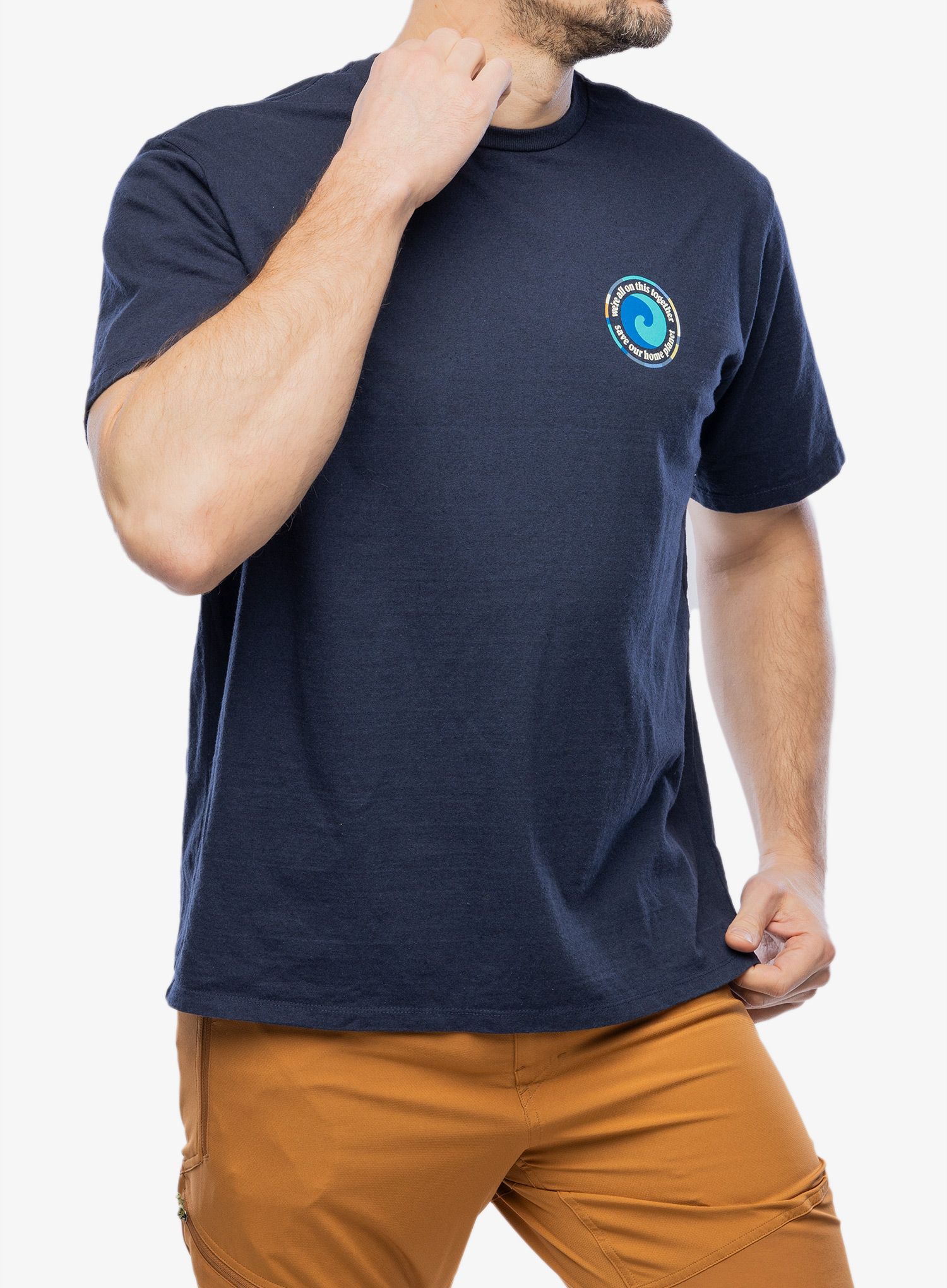 Majica s potiskom Patagonia Unity Fitz Responsibili-Tee - new navy