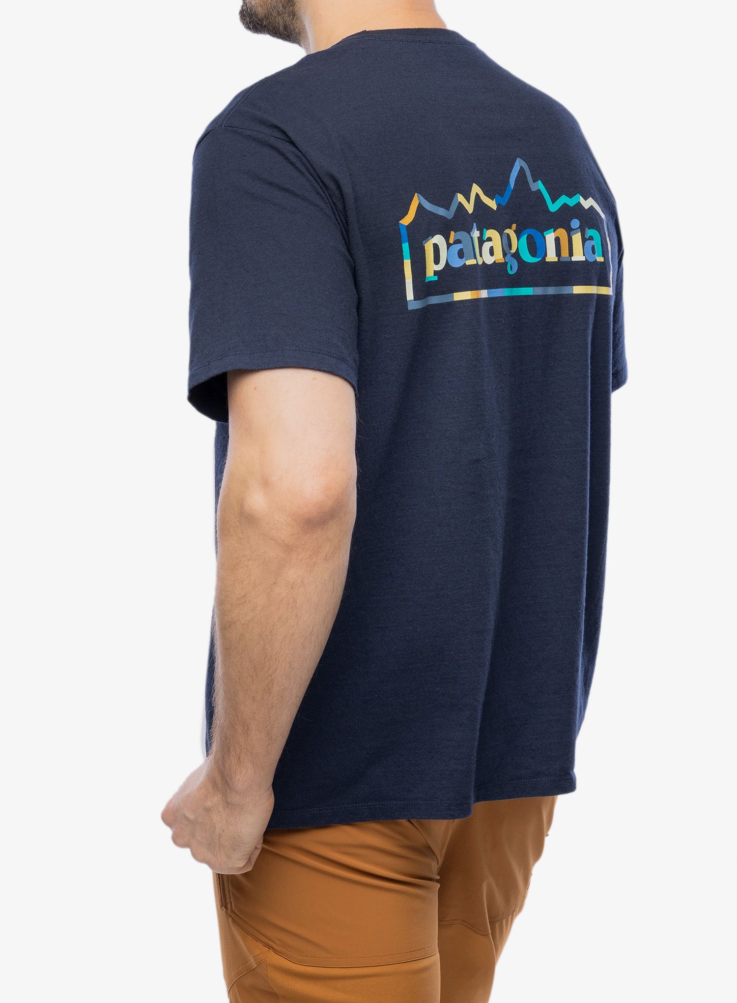 Majica s potiskom Patagonia Unity Fitz Responsibili-Tee - new navy