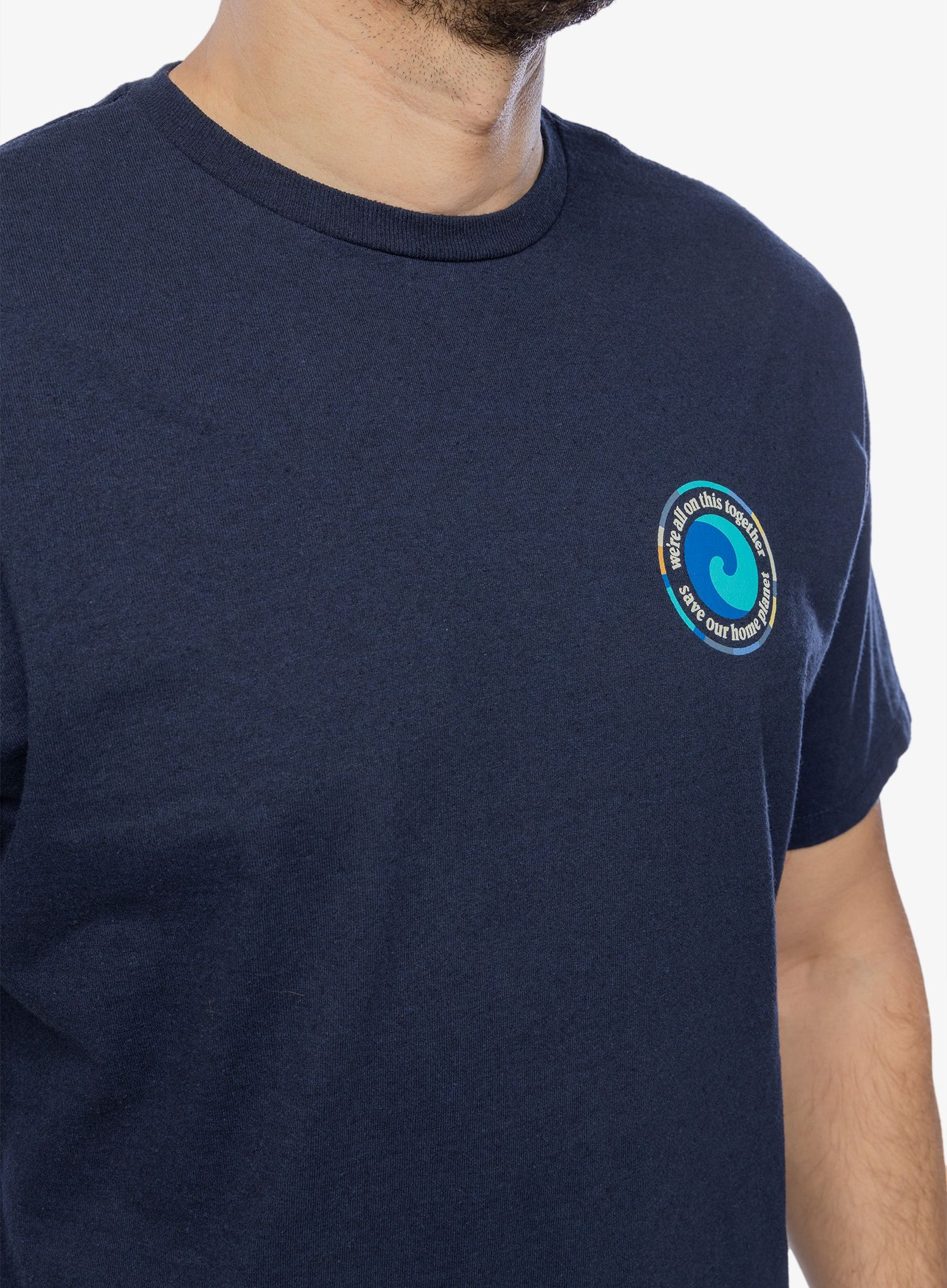Majica s potiskom Patagonia Unity Fitz Responsibili-Tee - new navy