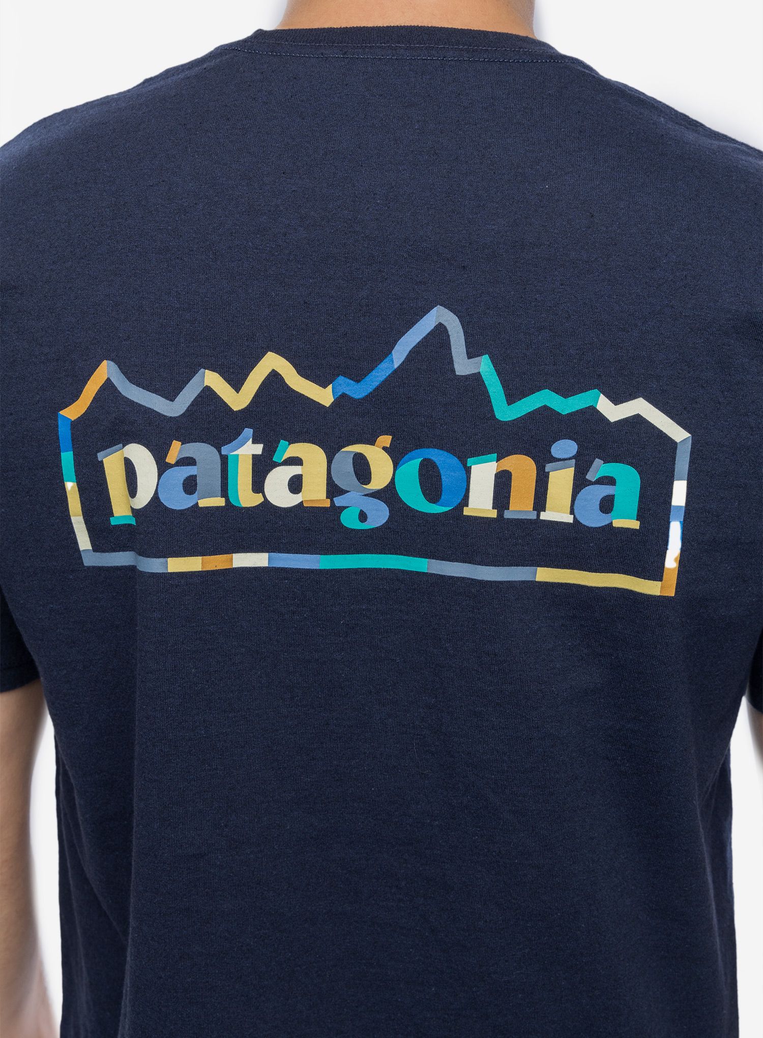 Majica s potiskom Patagonia Unity Fitz Responsibili-Tee - new navy
